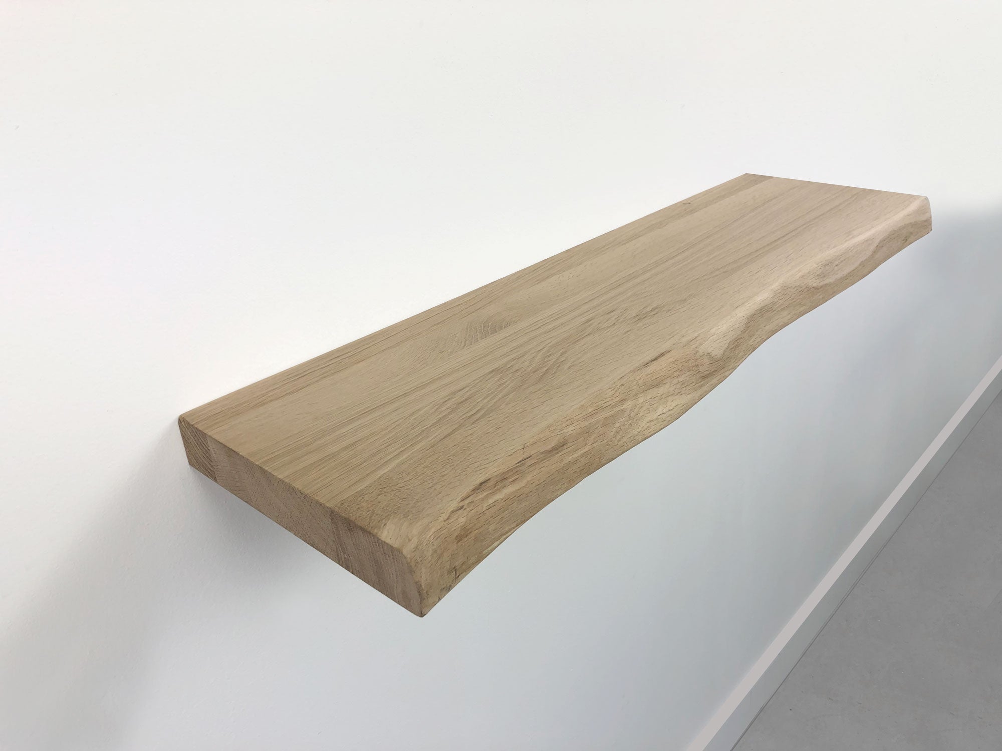 WB zwevende wandplank 80 x 20 cm eiken boomkant