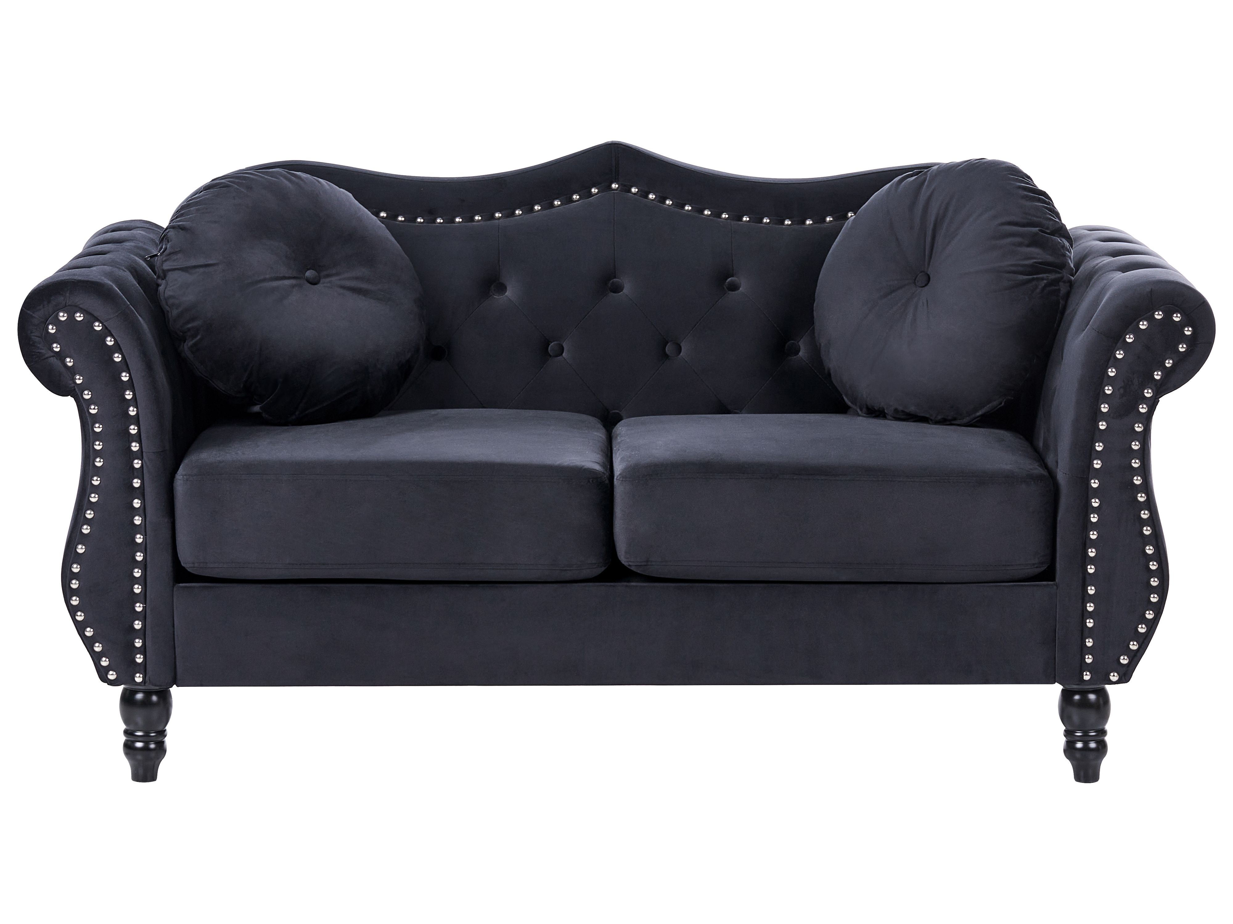 Sofa 2 Seater SKIEN Velvet Black