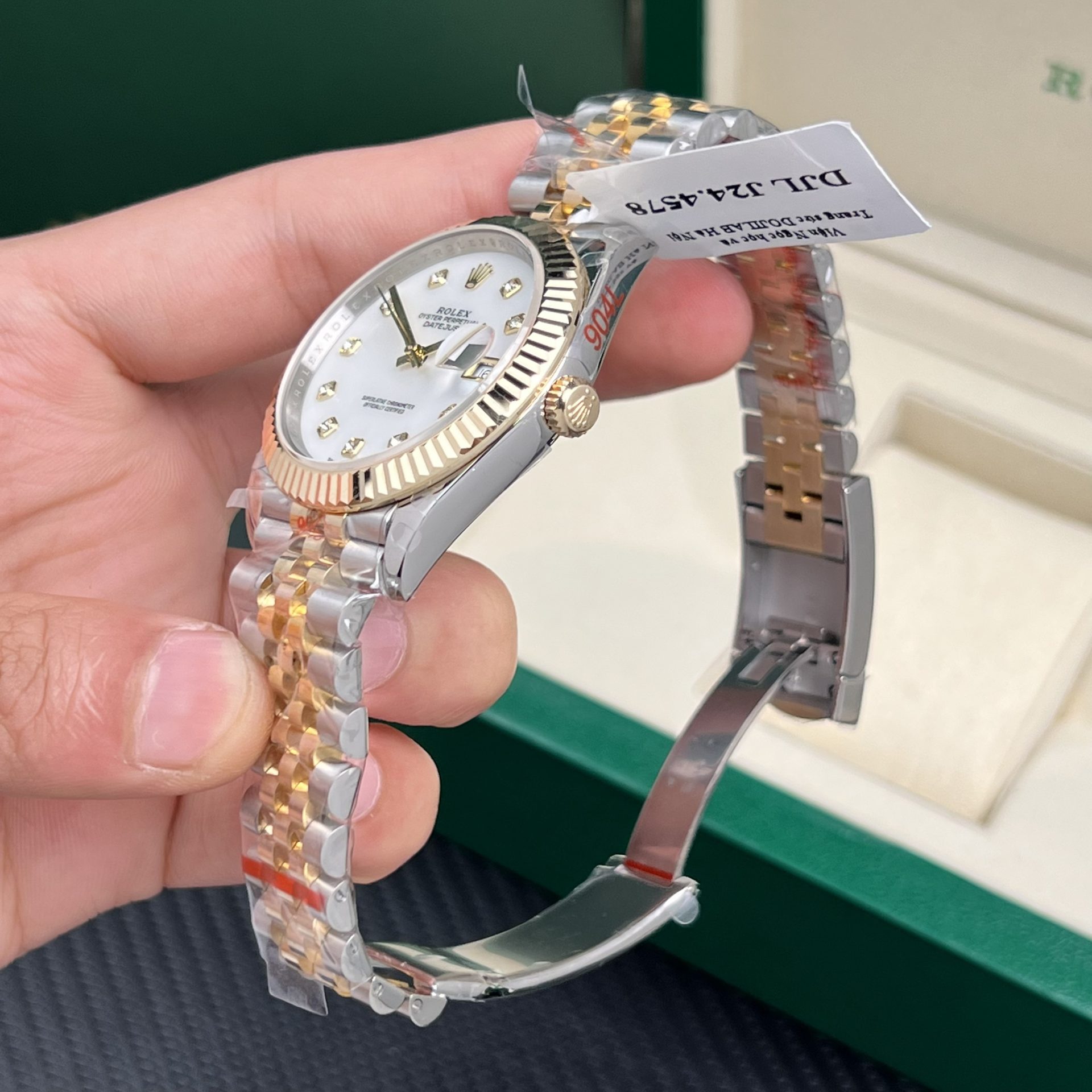 Rolex Replica Watch DateJust Gold Wrapped Mother Of Pearl Dial GM Factory 41mm - Top club