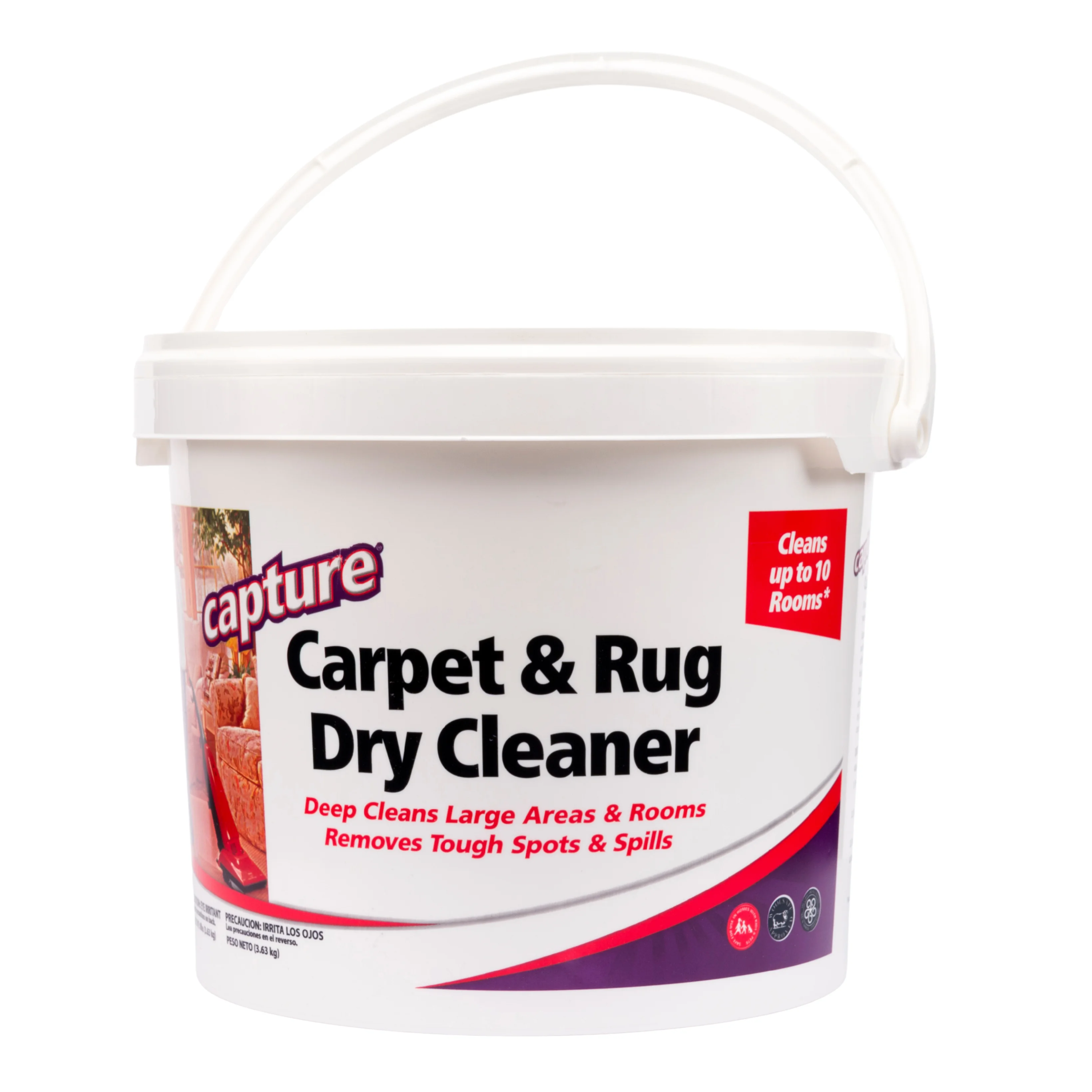 Capture Carpet Deodorizer Powder 8lb Pail 4 Pack, Carpet Freshener Powder & Carpet Cleaner Powder for Vacuuming, Strong Odor Eliminator & Pet Odor Remover, Carpet Powder for Rugs & Upholstery
