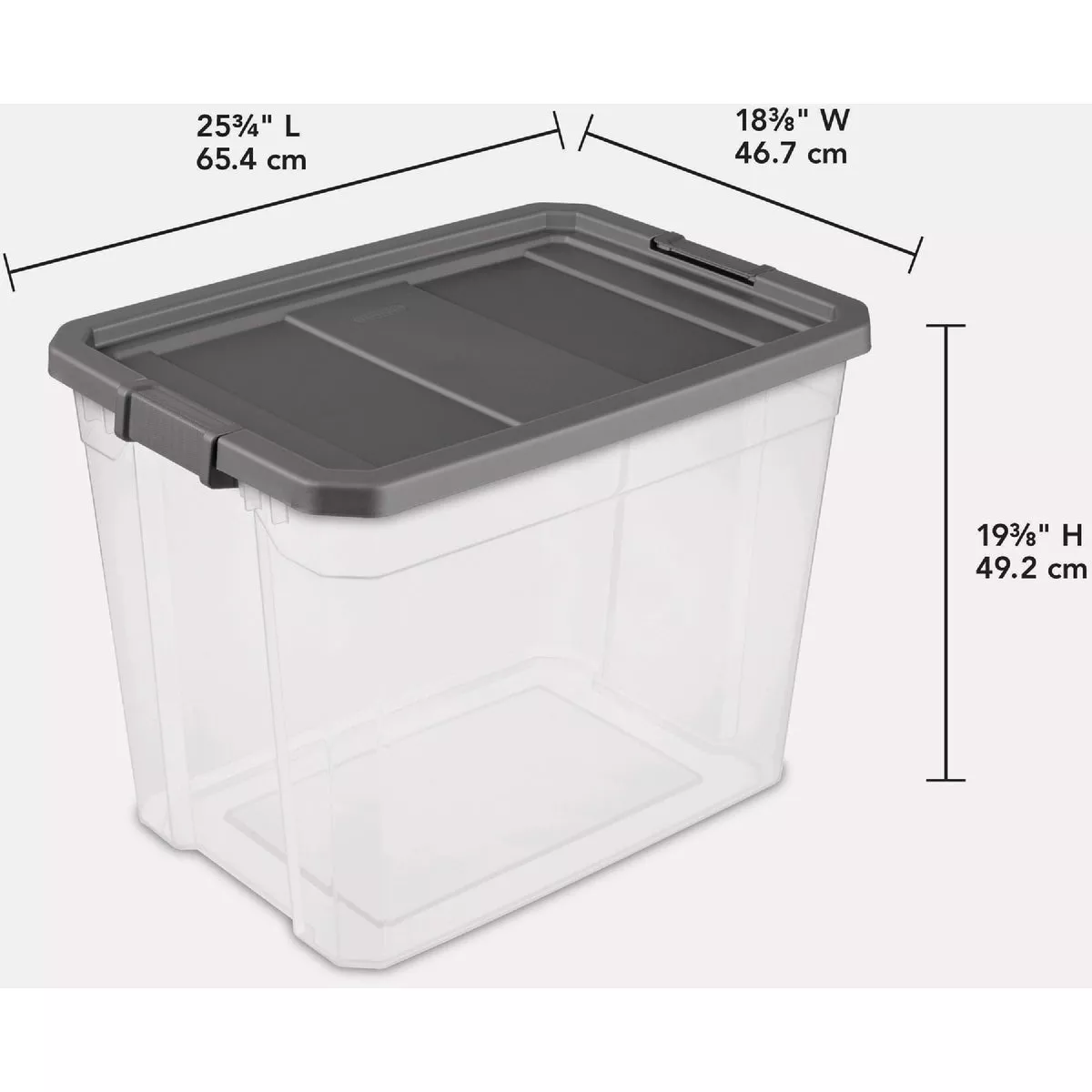 Sterilite 108 Qt./102L Flat Gray Stacker Storage Tote