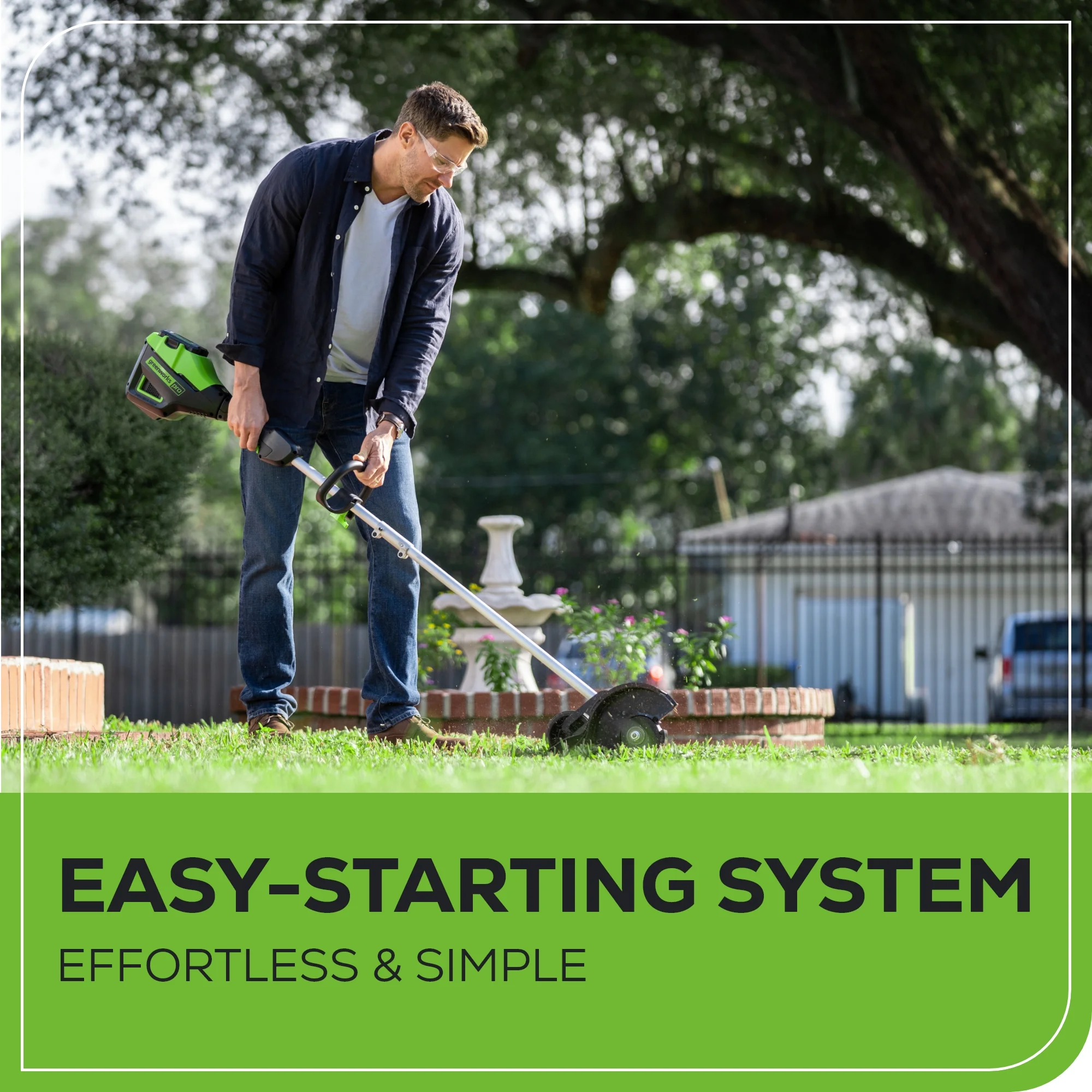 Greenworks 60V 8" Brushless Cordless Edger, 2.0 Ah Battery and Charger Included - Image 9