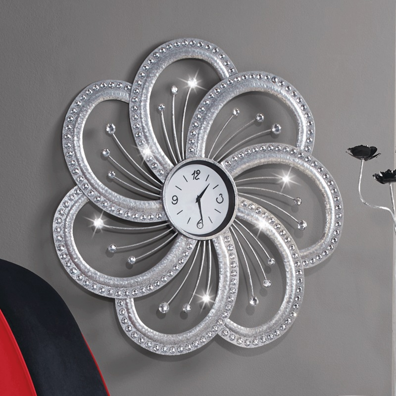 Gem Sparkle Flower Wall Clock - MIDNIGHT VELVET CATALOG