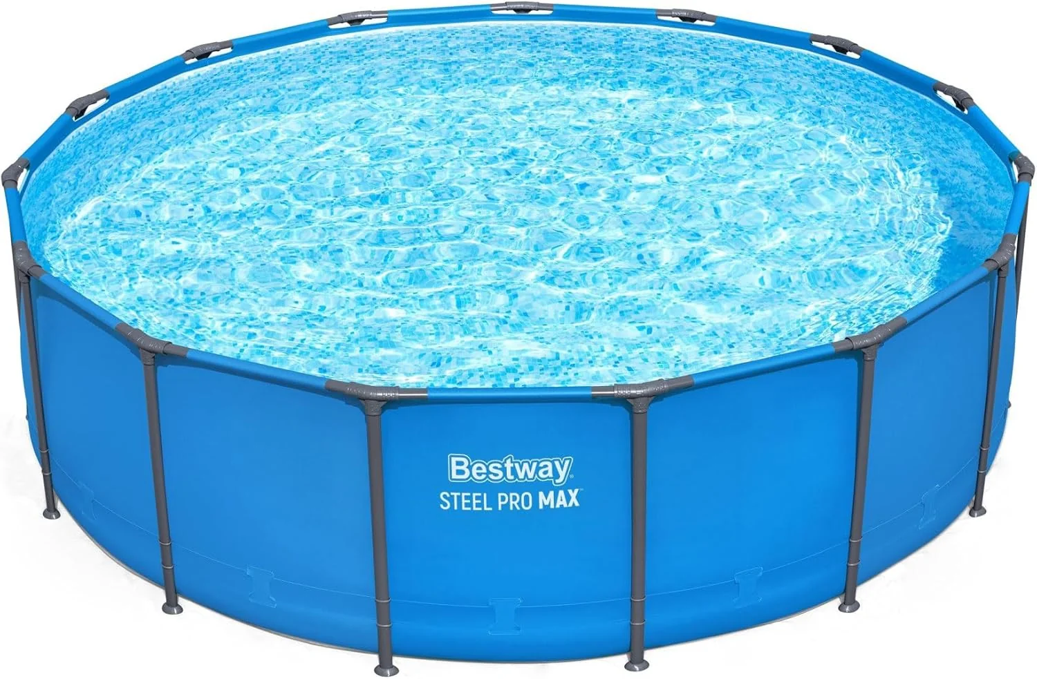 Bestway Steel Pro MAX Round Above Ground Pool, 15 ft x 48 in, Blue - Steel Pro MAX - Image 9 Bestway Steel Pro MAX Round Above Ground Pool, 15 ft x 48 in, Blue - Steel Pro MAX - Image 9