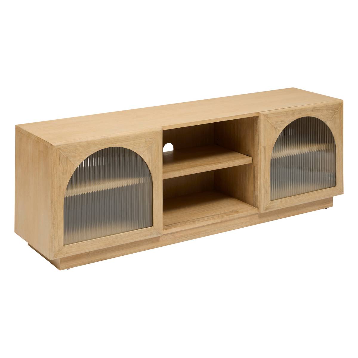 TV Stand 2 Doors 3 Shelves "Lousada" Beige, 160x40 cm
