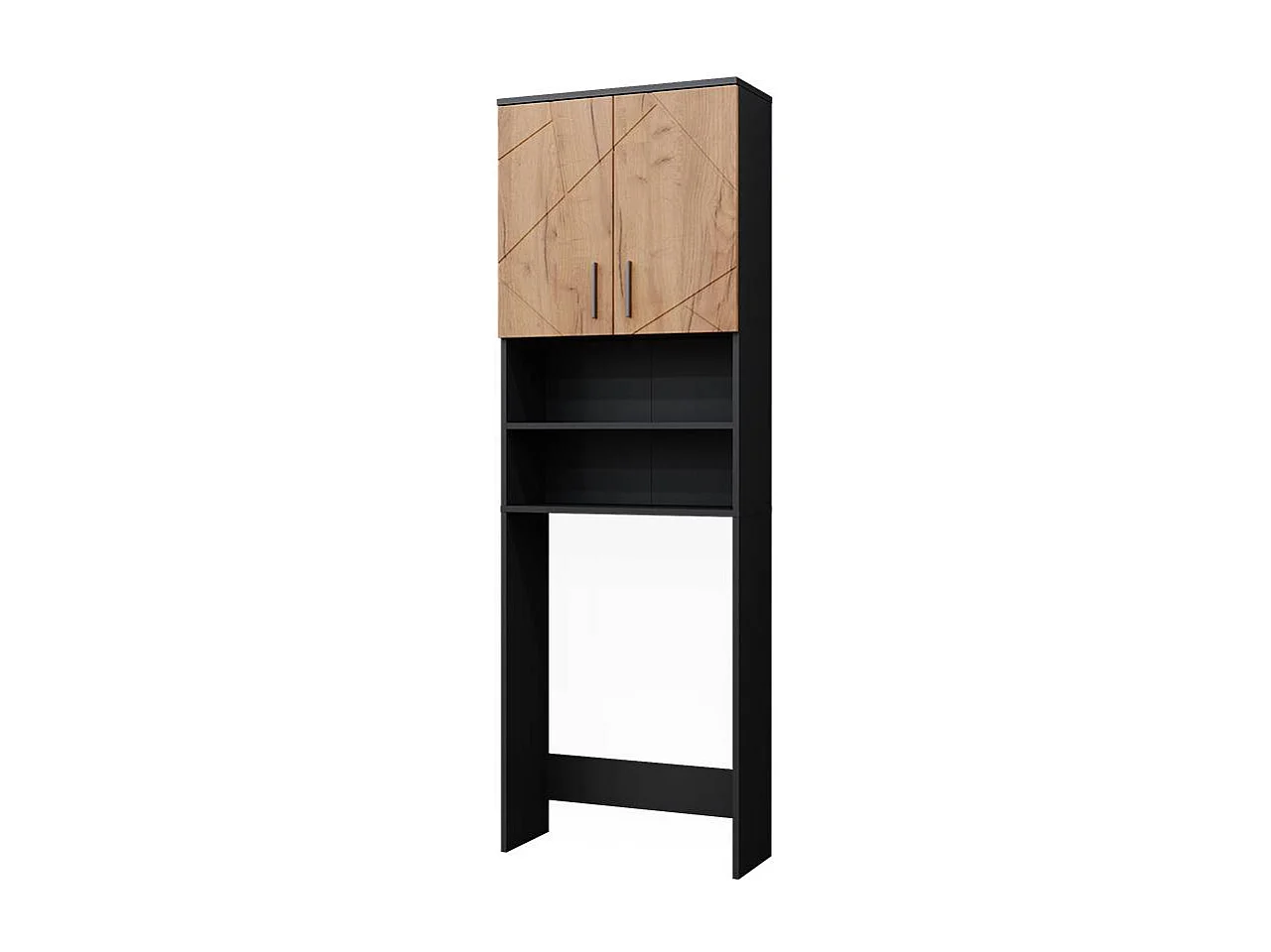 Armoire pour machine à laver chêne doré/anthracite 64x26x190.5 irma