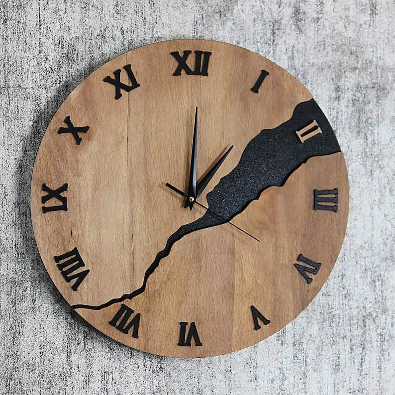 GlobalTime | Eenvoudige Houten Wandklok