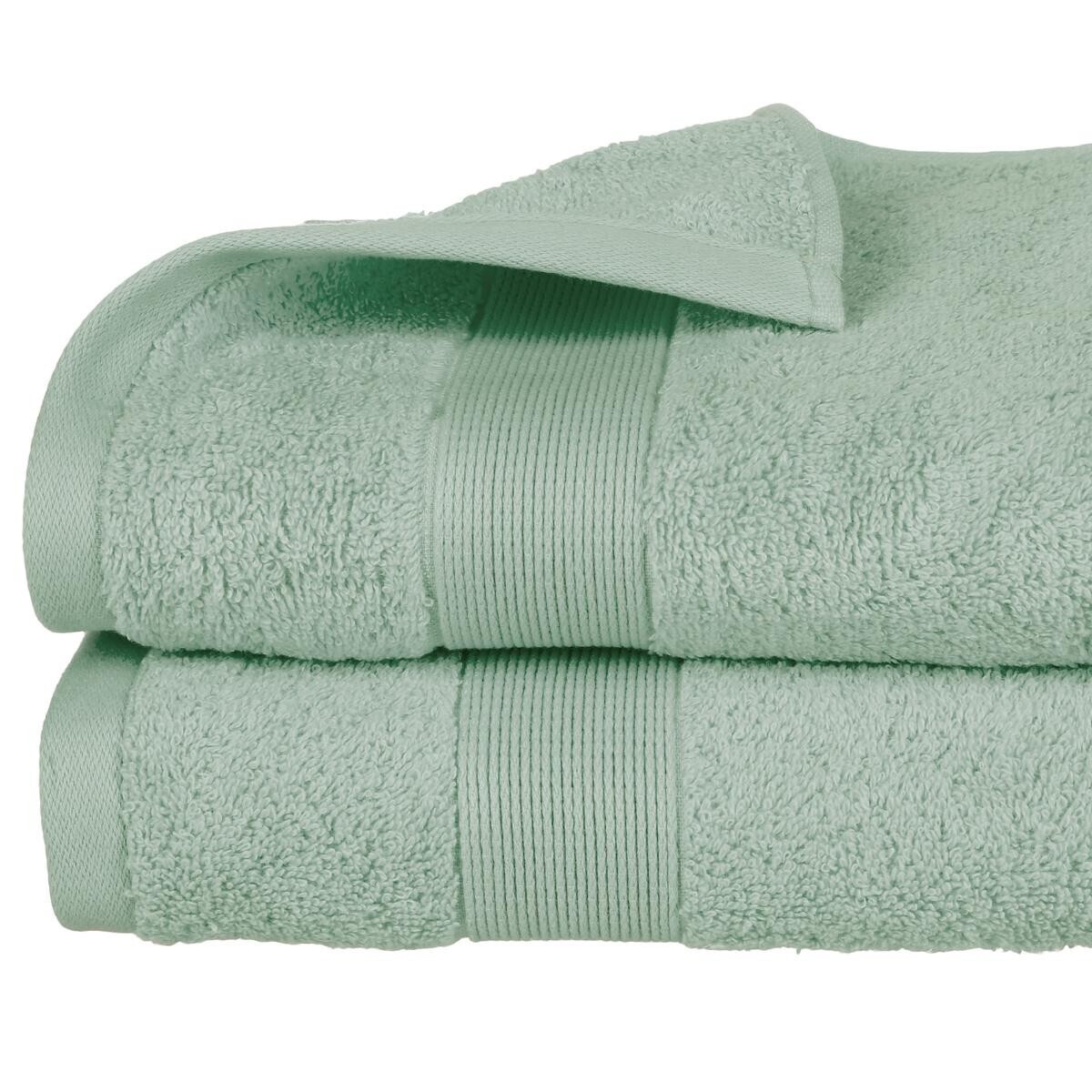 Shower towel "Essential", cotton Cotton, Green, 70x130 cm, 450 g/m&sup2;