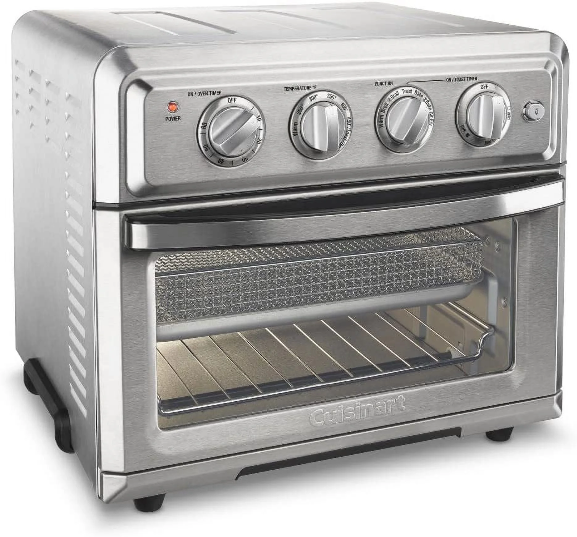 Air Fryer + Convection Toaster Oven by Wangxin, 7-1 Oven with Bake, Grill, Broil & Warm Options, Stainless Steel, TOA-60