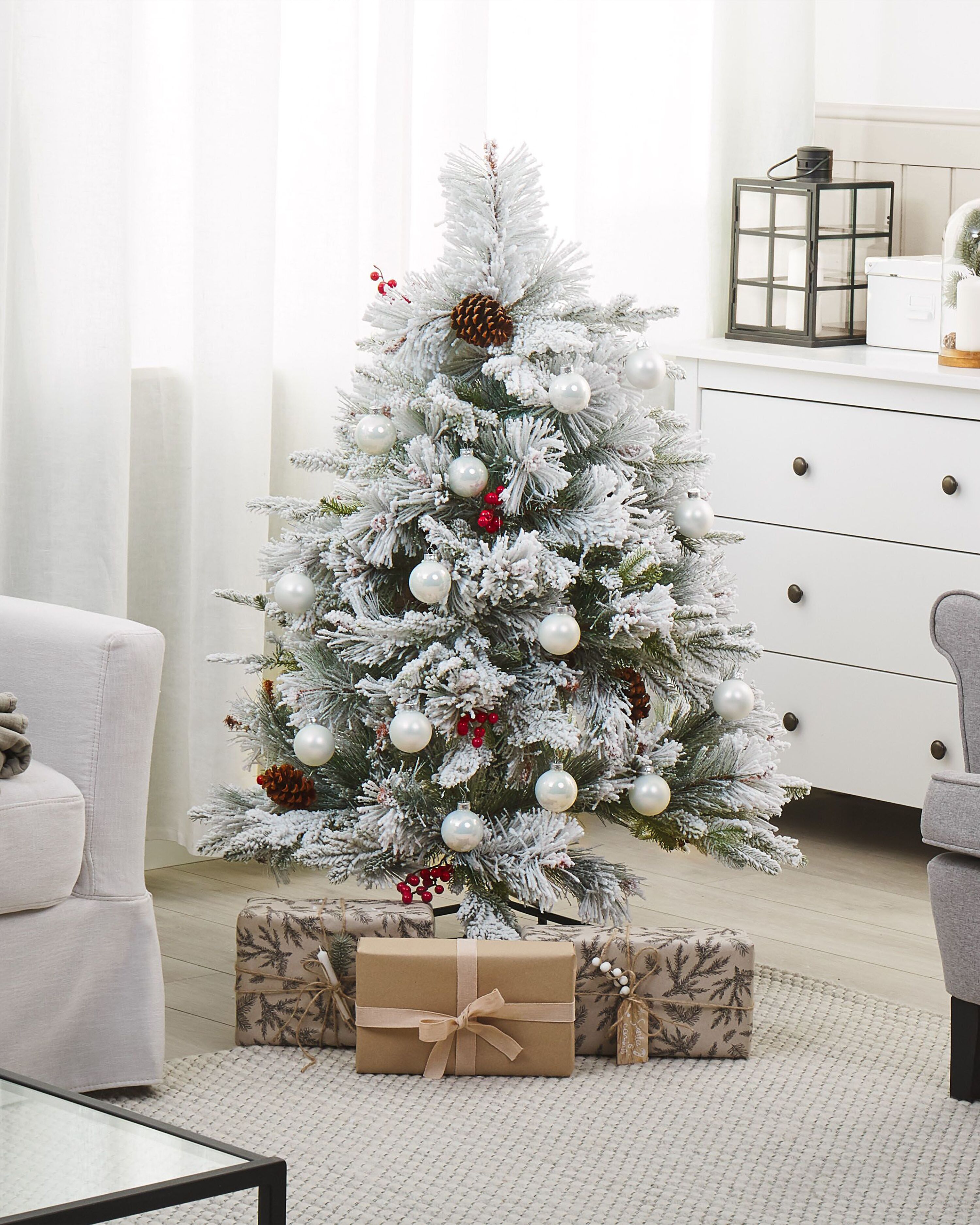 Artificial Snowy Christmas Tree MASALA 120 cm White
