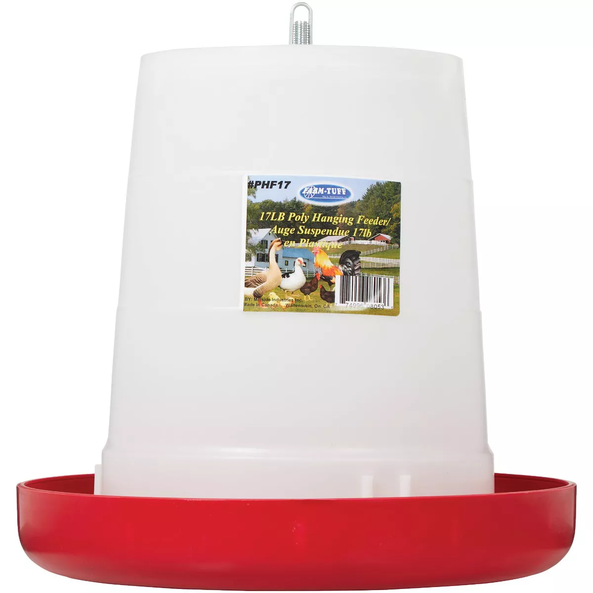 Farm-Tuff 17 Lb. Capacity Hanging Plastic Poultry Feeder