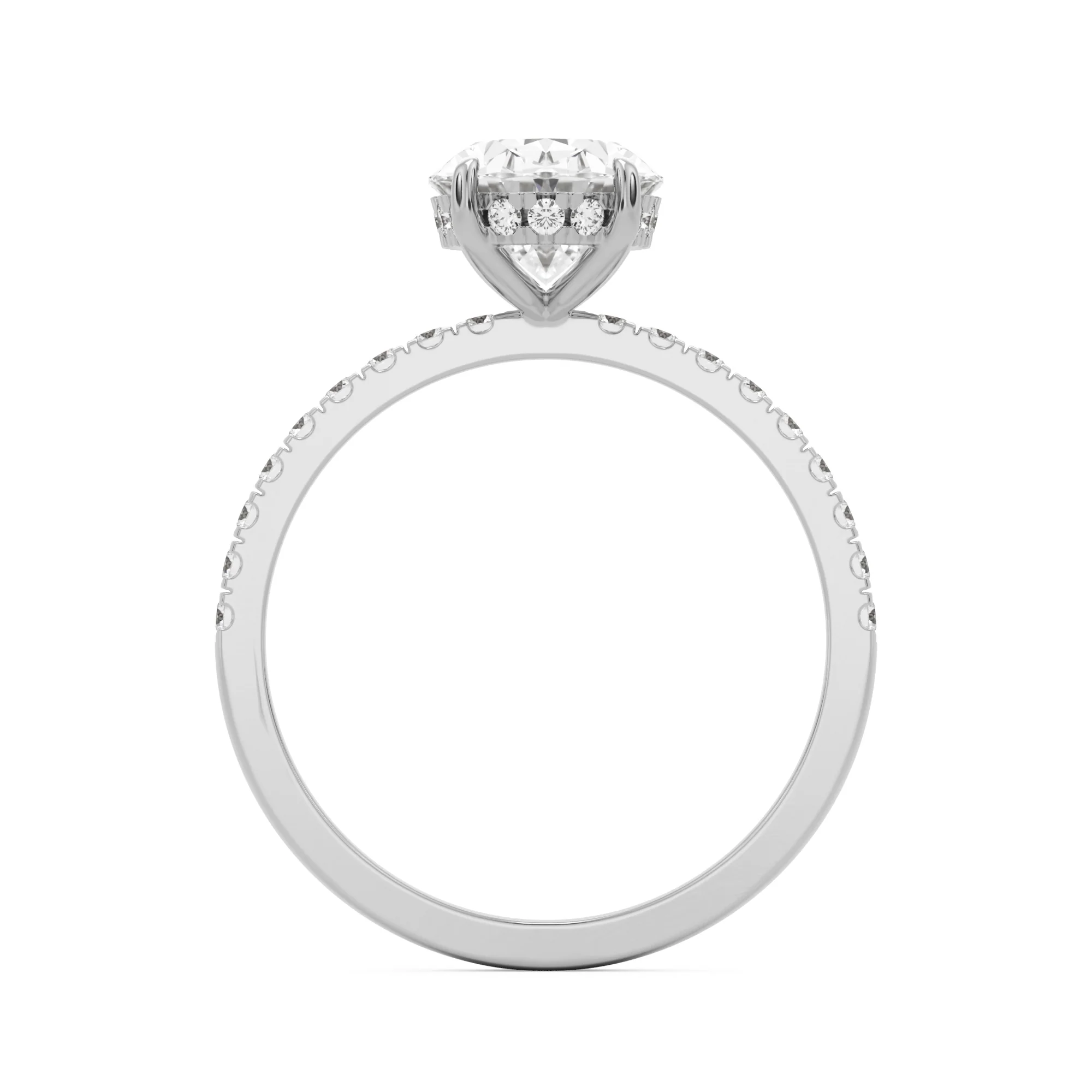 The Oval Hidden Halo Pavé