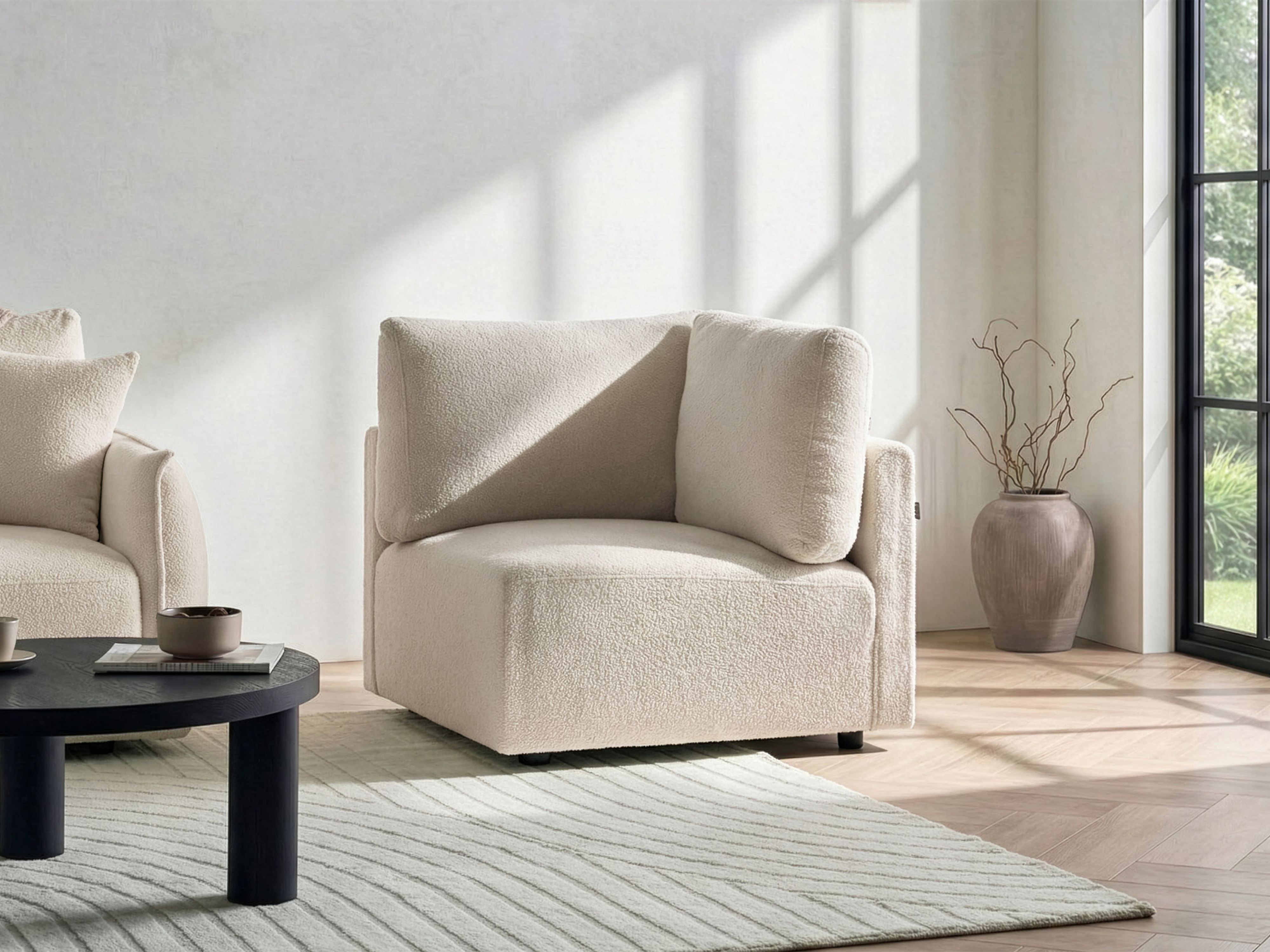 Corner Seat MESNALI Boucle Off-White