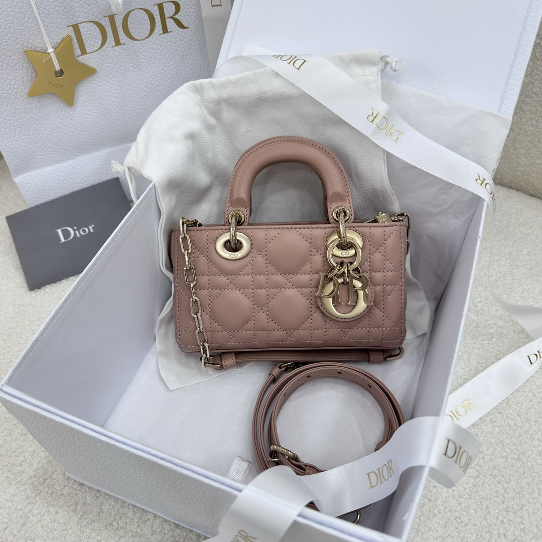 Dior Small Lady D-Joy Bag Pink For Women 6,3in/16cm1:1High-quality replica