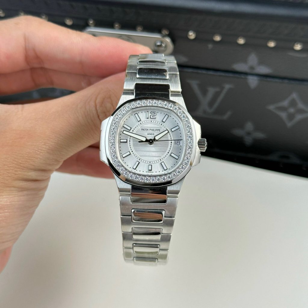 Patek Philippe Clone Watch Nautilus 7010 Womens White Dial 32mm - Elite Watch Atelier