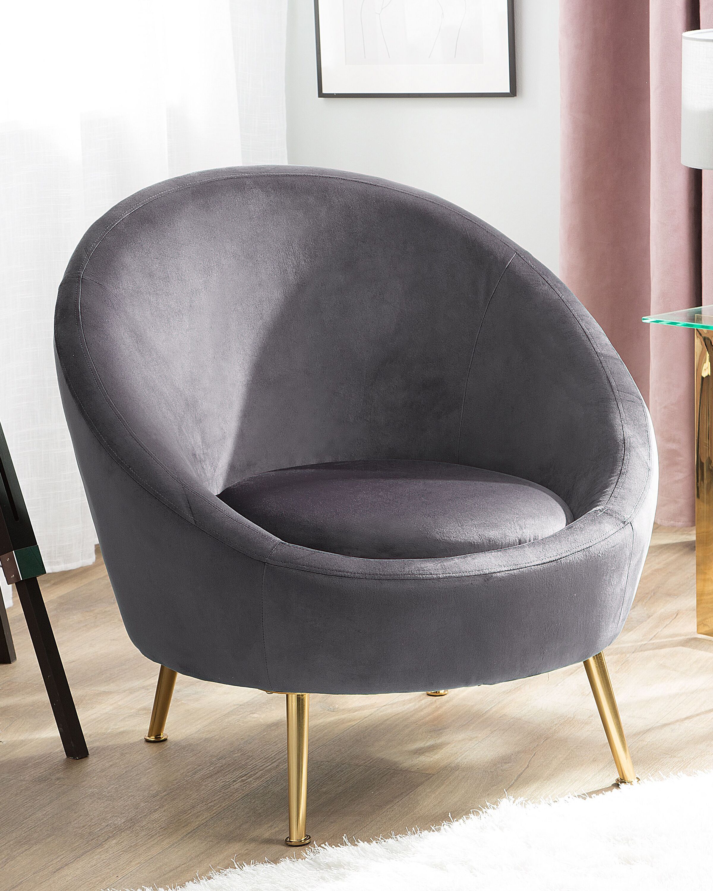 Armchair LANGA Velvet Grey