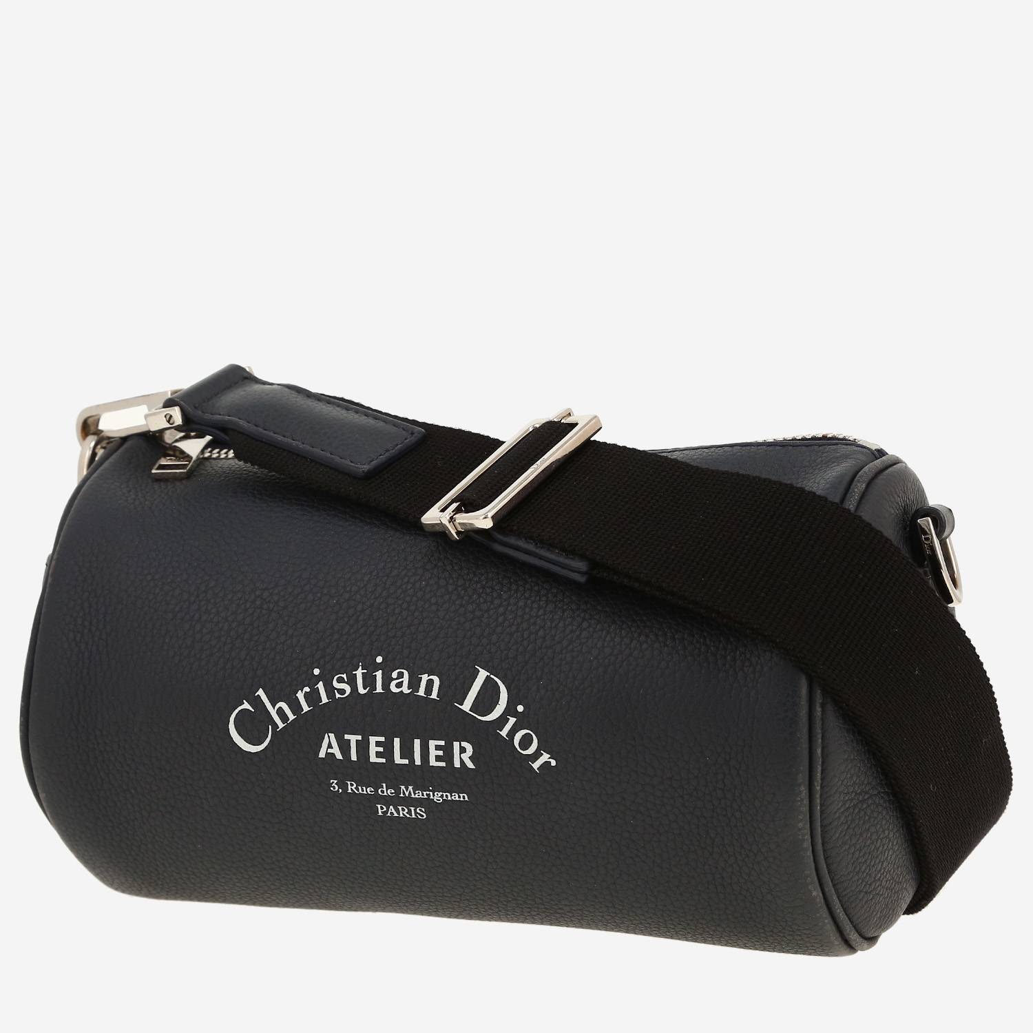 Dior Roller shoulder bag in blue grained leather1:1High-quality replica