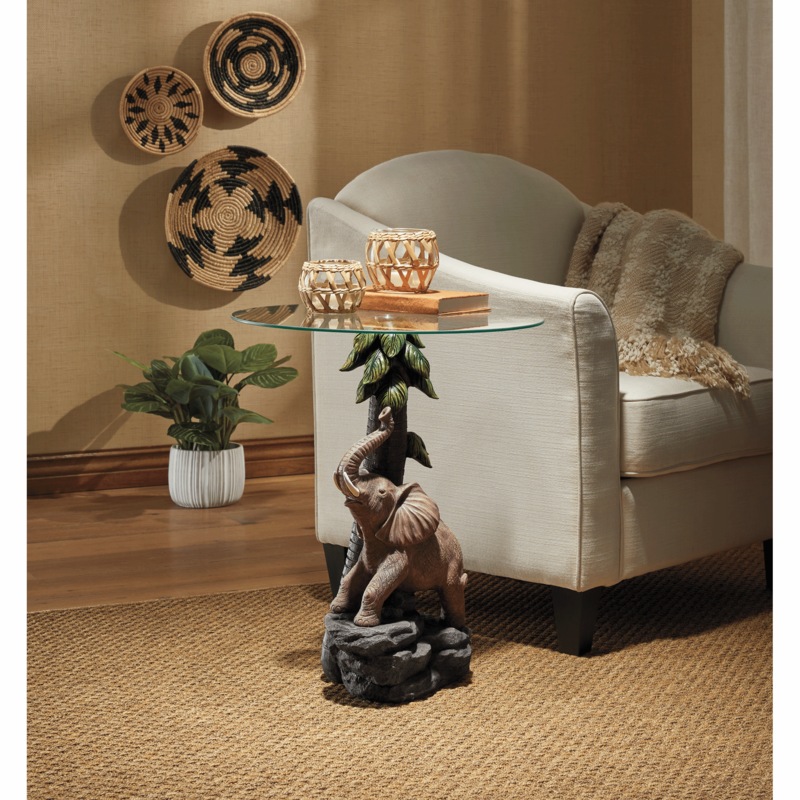 Elephant Bliss Accent Table - MIDNIGHT VELVET CATALOG