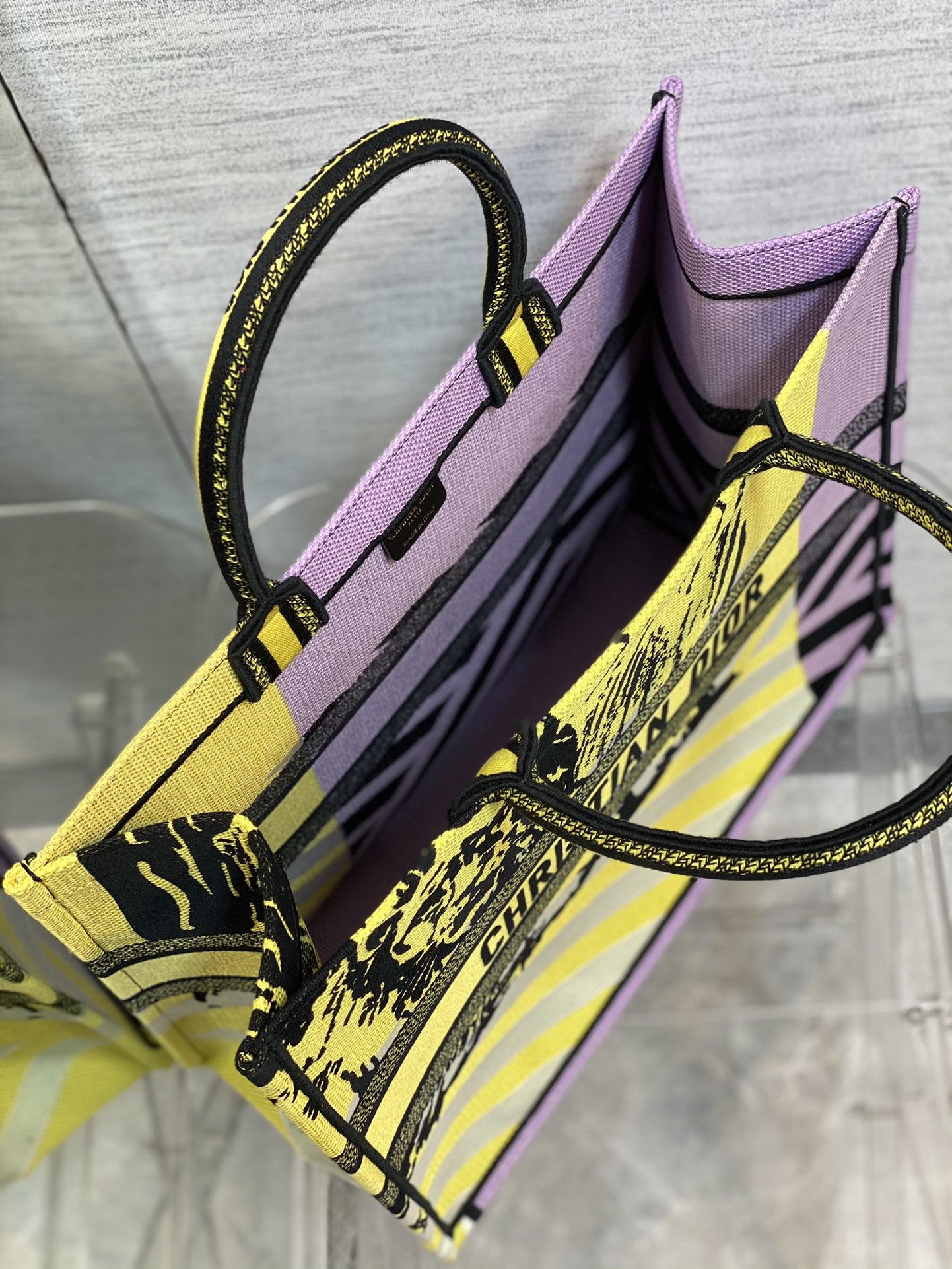 Christian Dior Large Dior Book Tote Bright Yellow and Pink D-Jungle Pop Embroidery, Yellow/Pink, For Women Women’s Handbags, 41cm CD M1286ZRON_M8861:1High-quality replica