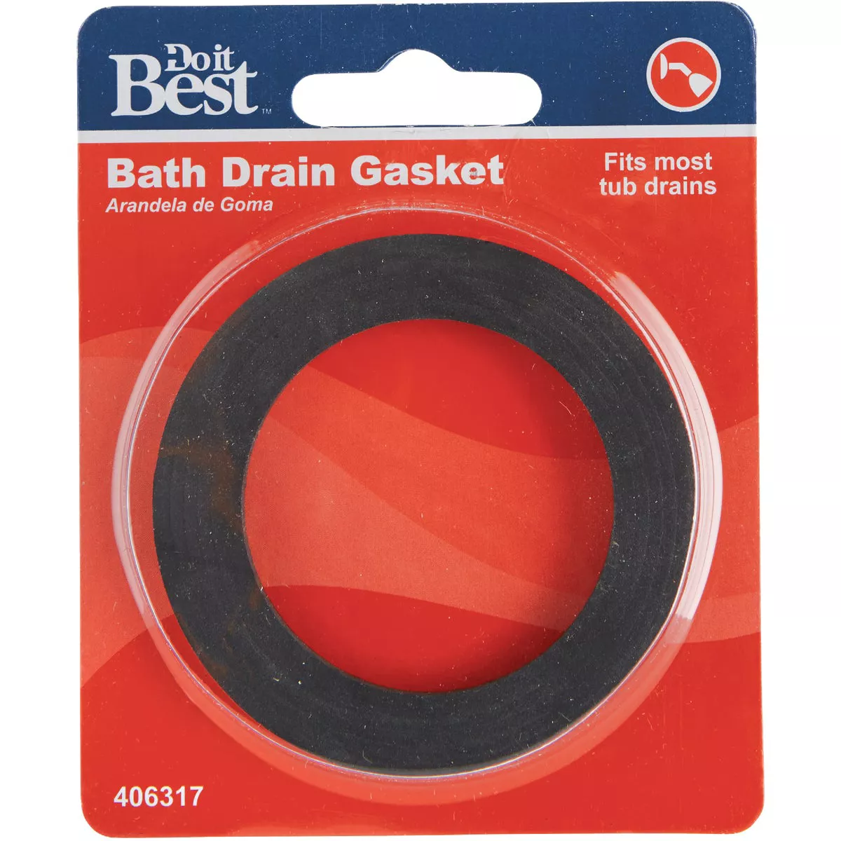 Do it 1-15/16 In. ID x 2-3/4 In. OD x 3/16 In. D Rubber Black Gasket