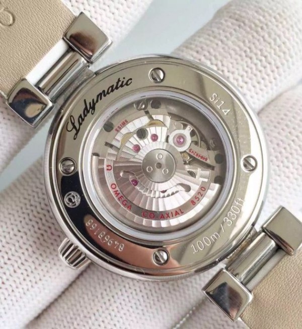 Replica Omega De Ville Lady SS Purple Dial Leather Strap A8520 - Top club