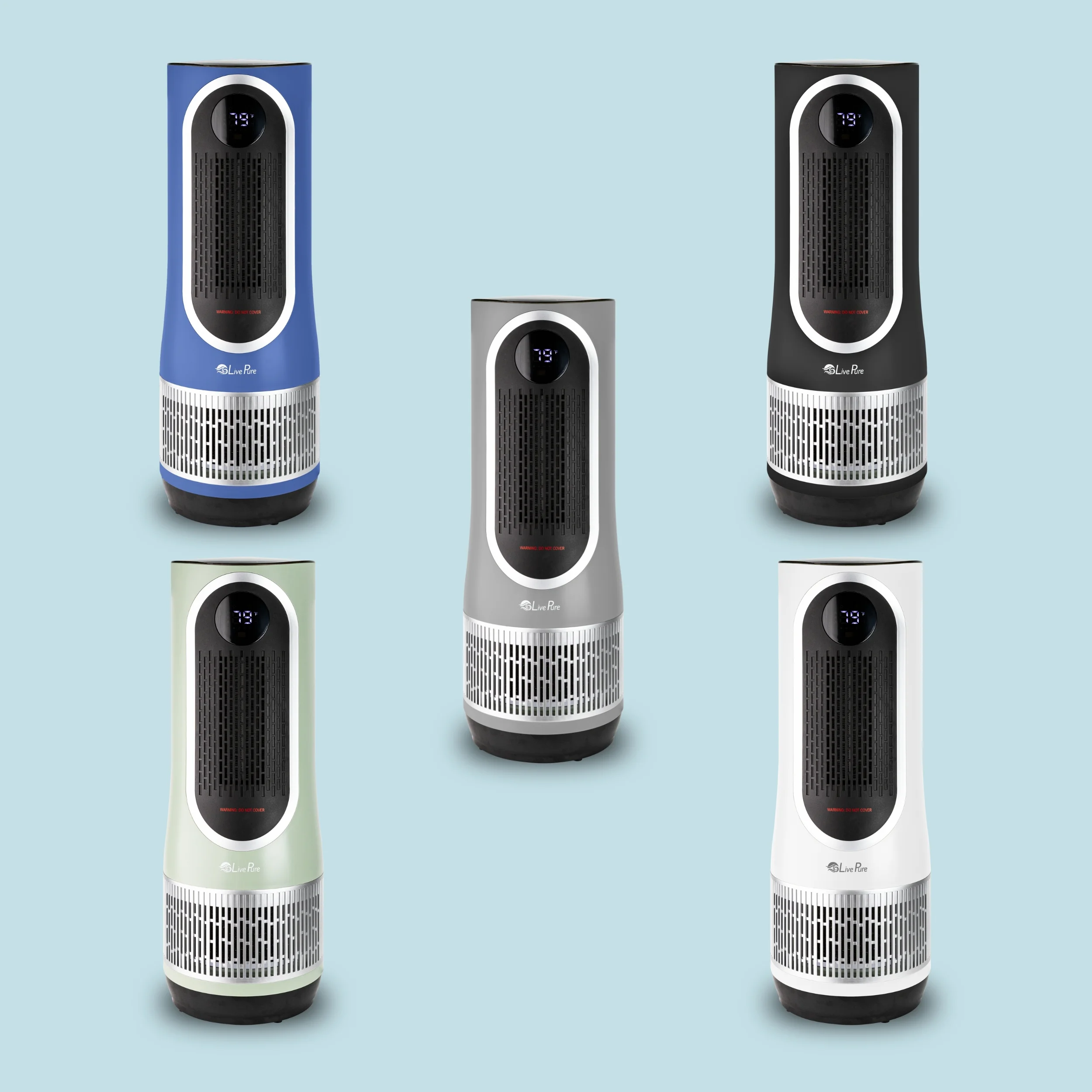 LivePure 3 in 1 Clean Heat Air Purifier/Fan & Heater. Denim Blue - Image 24