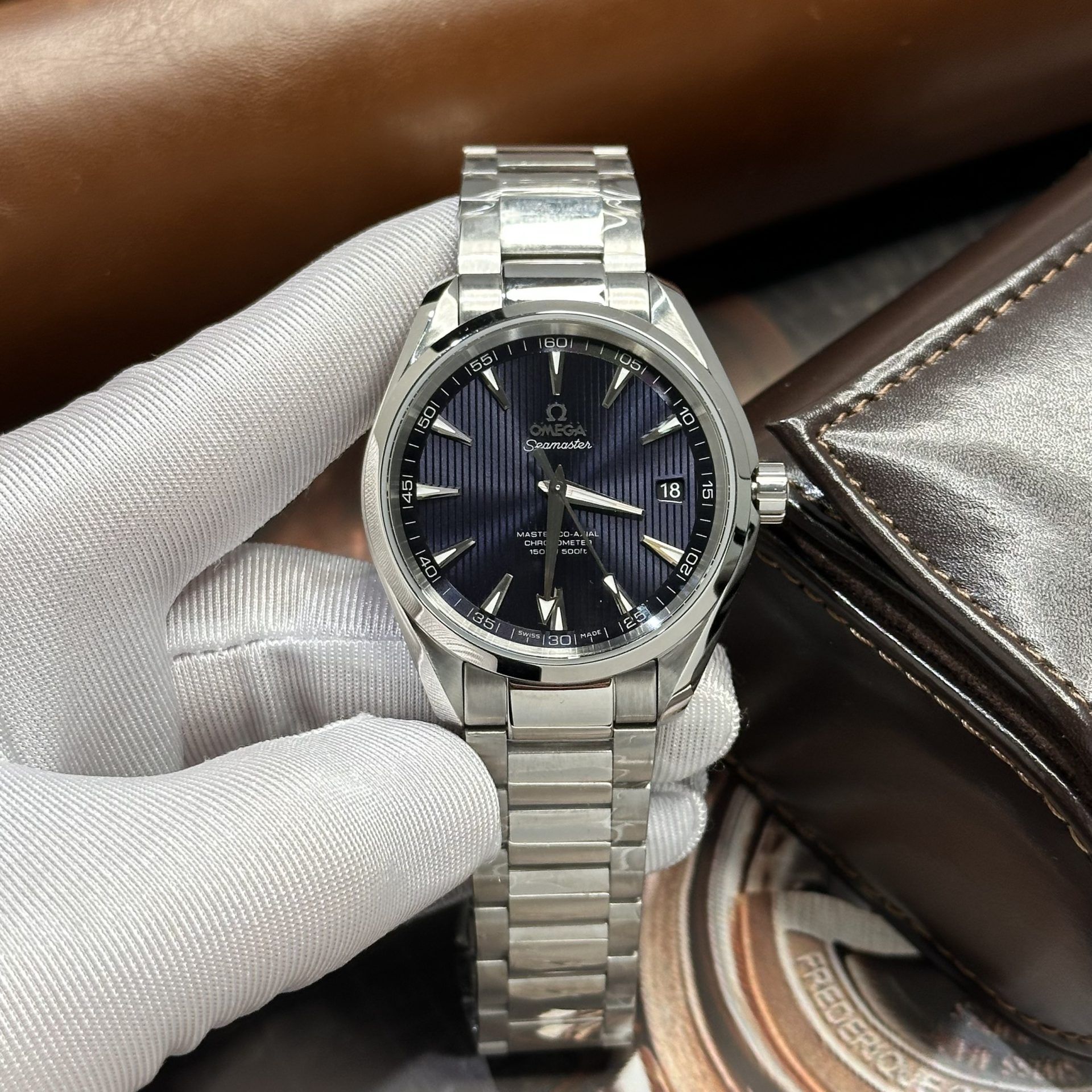 Omega Seamaster Replica Watches Blue Dial VS Factory 41mm - Elite Watch Atelier