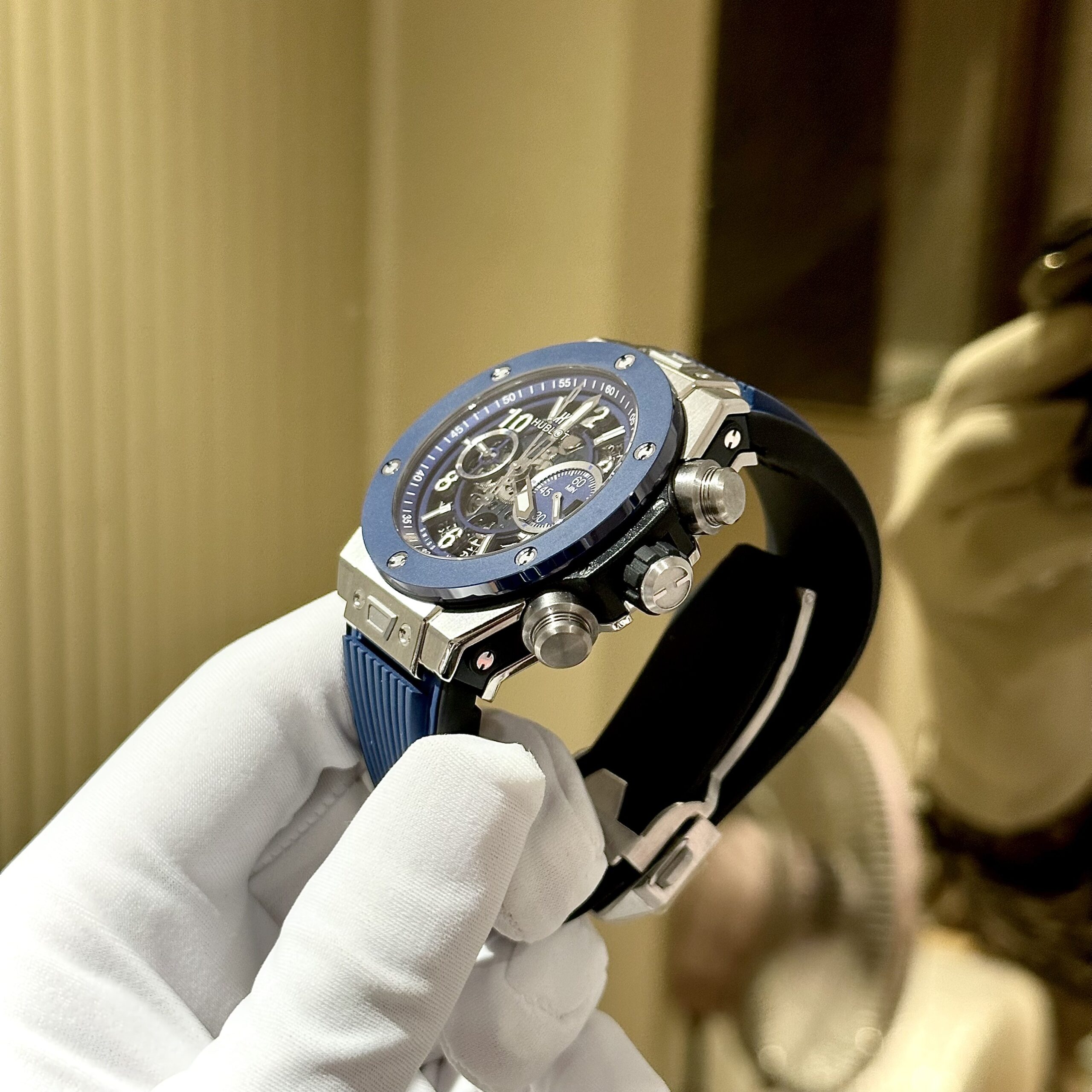 Hublot Replica Watch Big Bang Unico Blue Rubber Strap Factory BBF 44mm - Top club