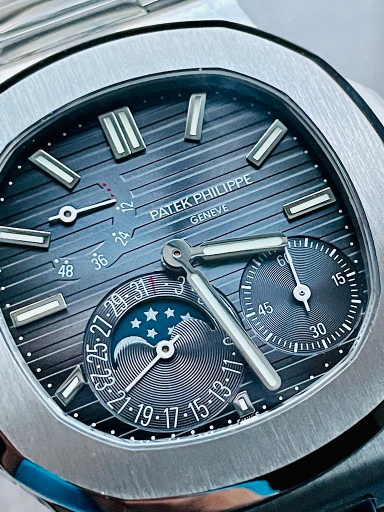 Replica PATEK PHILIPPE Nautilus 5712 SS PPF 1:1 Best Edition Blue Dial on SS Bracelet A240 V2 - Top club