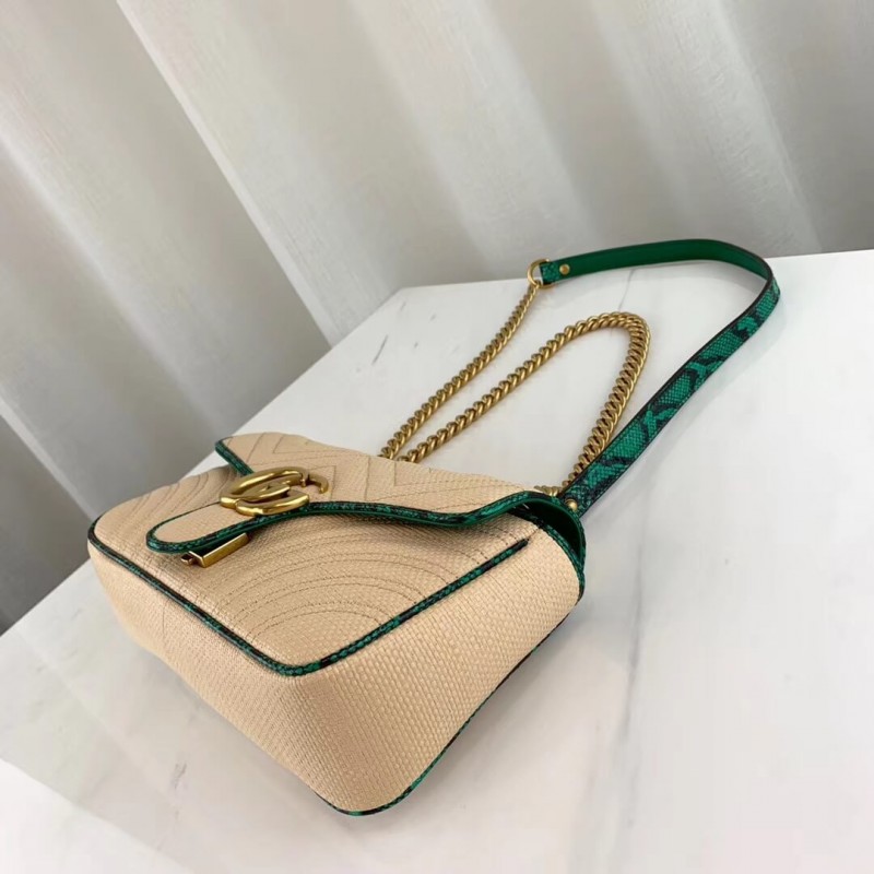 Replica Gucci Online Exclusive Gg Marmont Raffia Small Shoulder Bag 4434971:1High-quality replica
