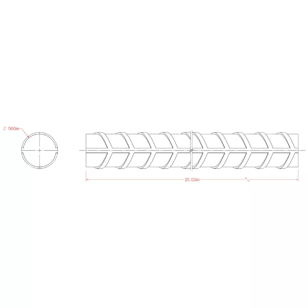 Hillman Steelworks #4 1/2 In. x 3 Ft. Weldable Hot-Rolled Steel Rebar