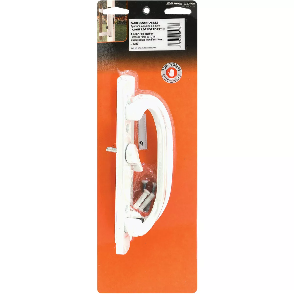 Prime-Line Mortise Style Sliding Door Handle Set With Offset Thumbturn