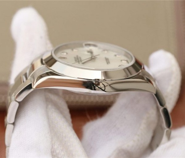 Replica Rolex DateJust 41mm 126300 Noob White MOP Dial Diamonds Markers SS Bracelet A3235 - Elite Watch Atelier
