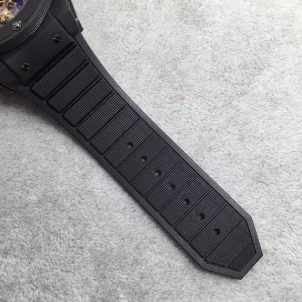 Replica Hublot Big Bang 44mm Vendome Real Tourbillon Ceramic Case Black Gummy - Top club