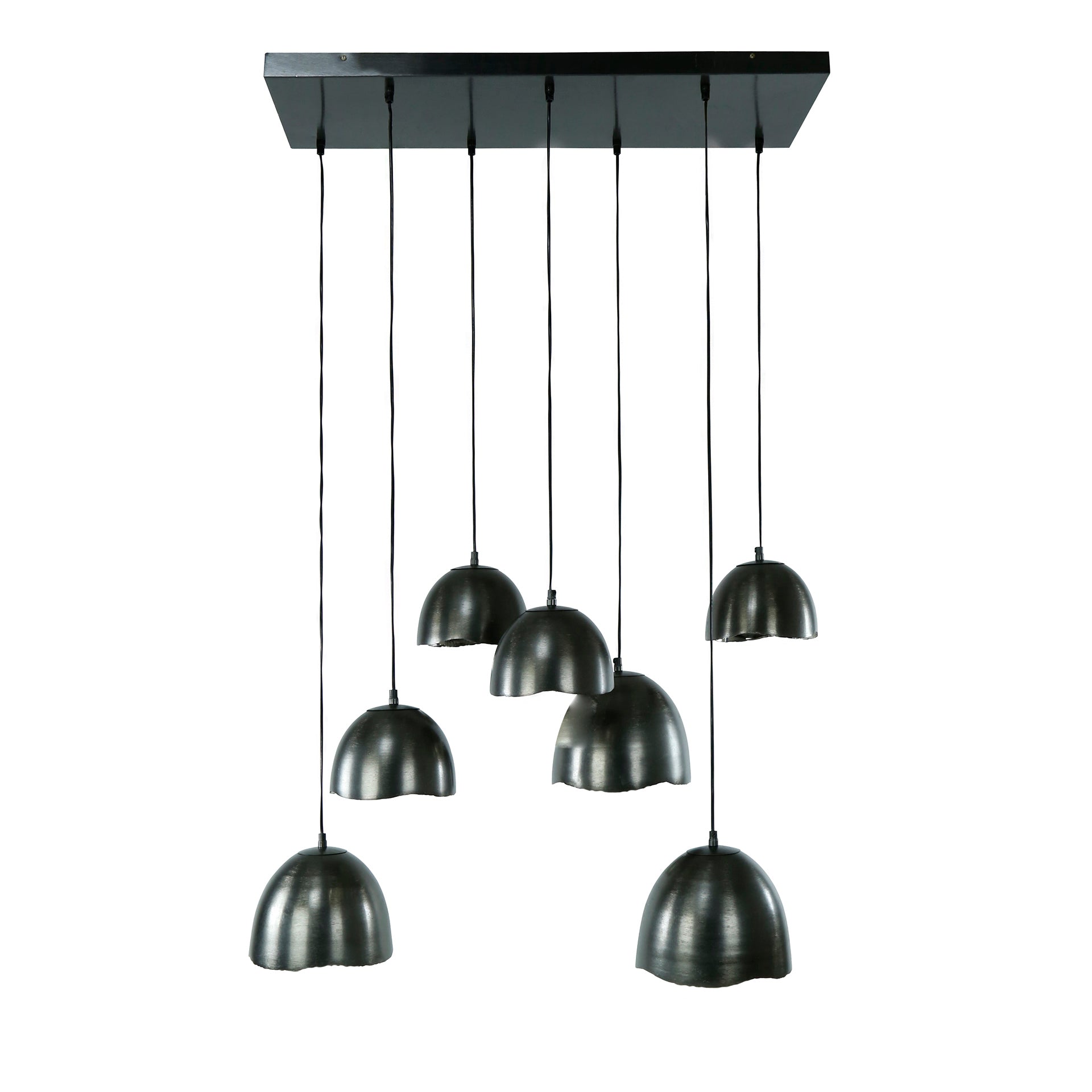 Blokker Logan Hanglamp 7-lichts - Zwart/Nikkel