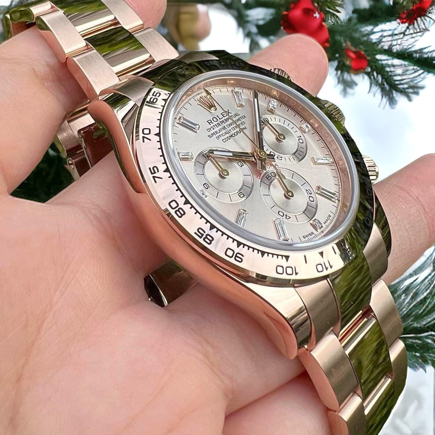 Rolex Daytona 18K Solid Rose Gold Replica Watch 40mm - Elite Watch Atelier