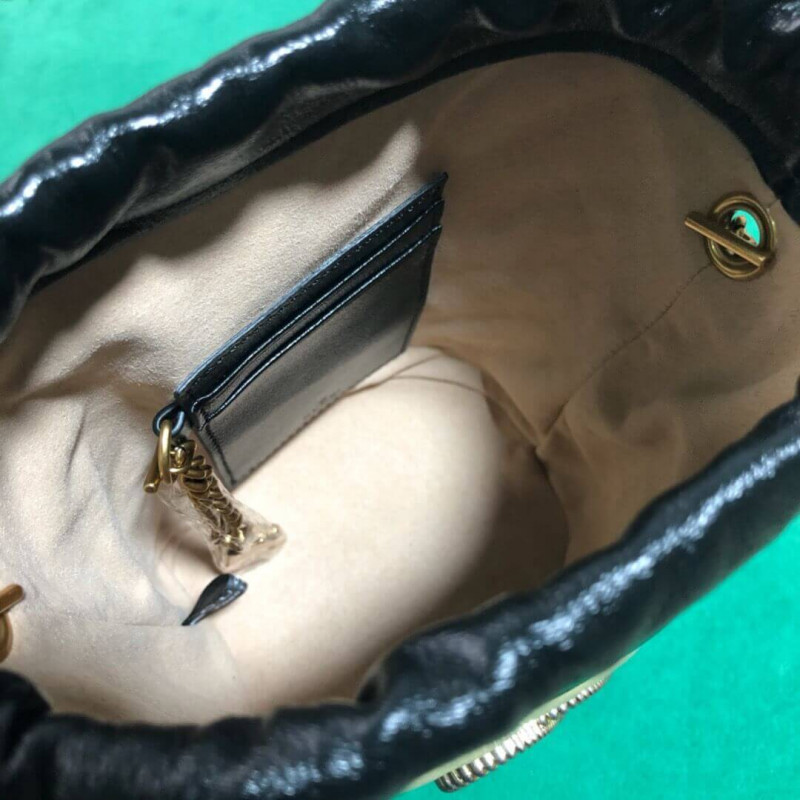 Replica Gucci Gg Marmont Mini Bucket Bag 575163 Beige/Black1:1High-quality replica
