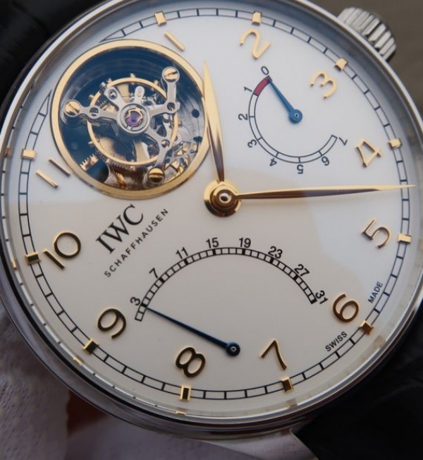 Replica IWC AZ Portuguese Tourbillon IW5046 White Dial YG Markers - Top club