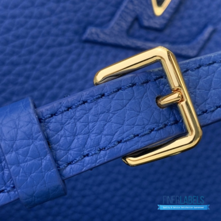 Royal Blue Pebbled Leather Mini Top Handle Handbag1:1High-quality replica