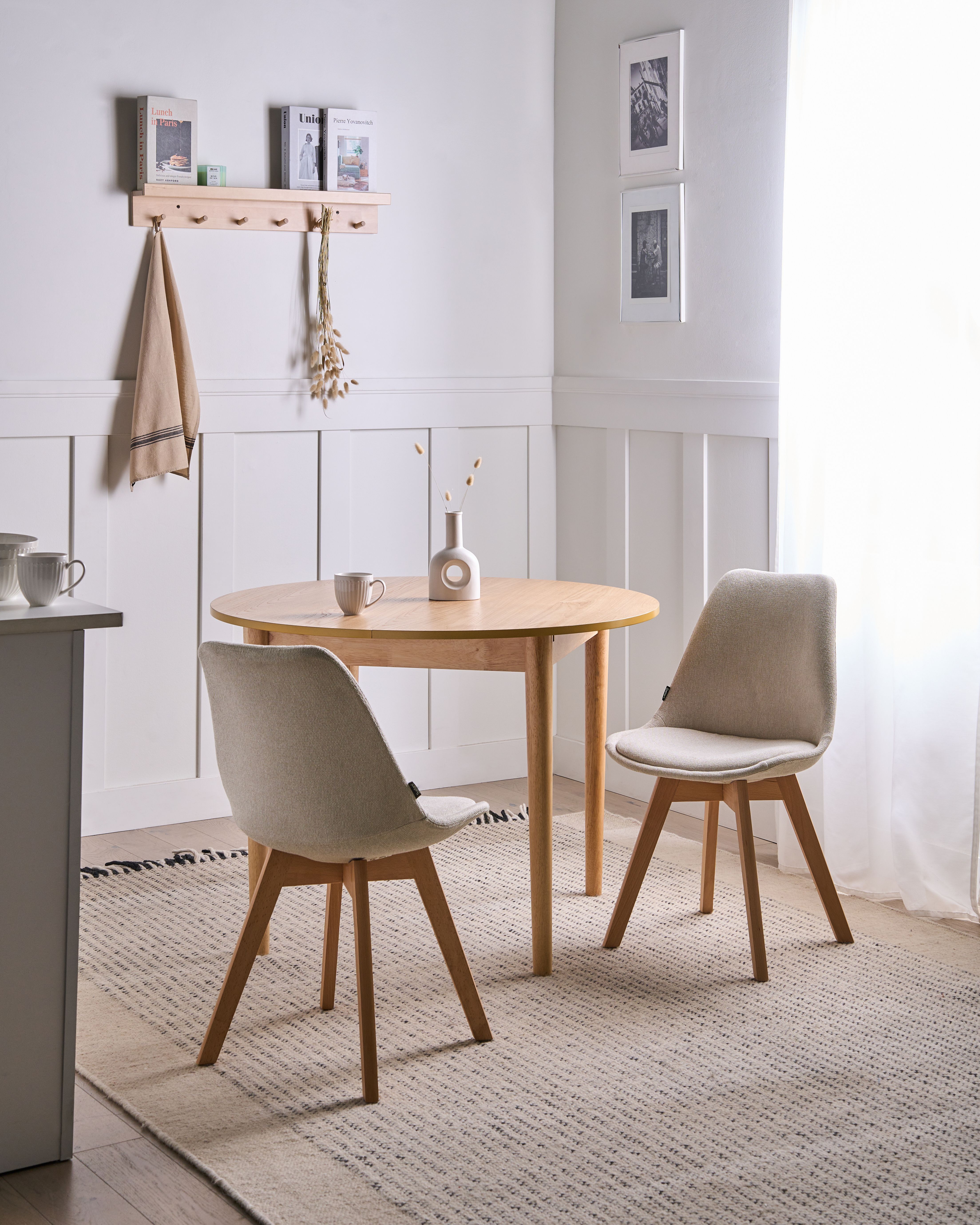 Set of 2 Dining Chairs DAKOTA II Fabric Off-White