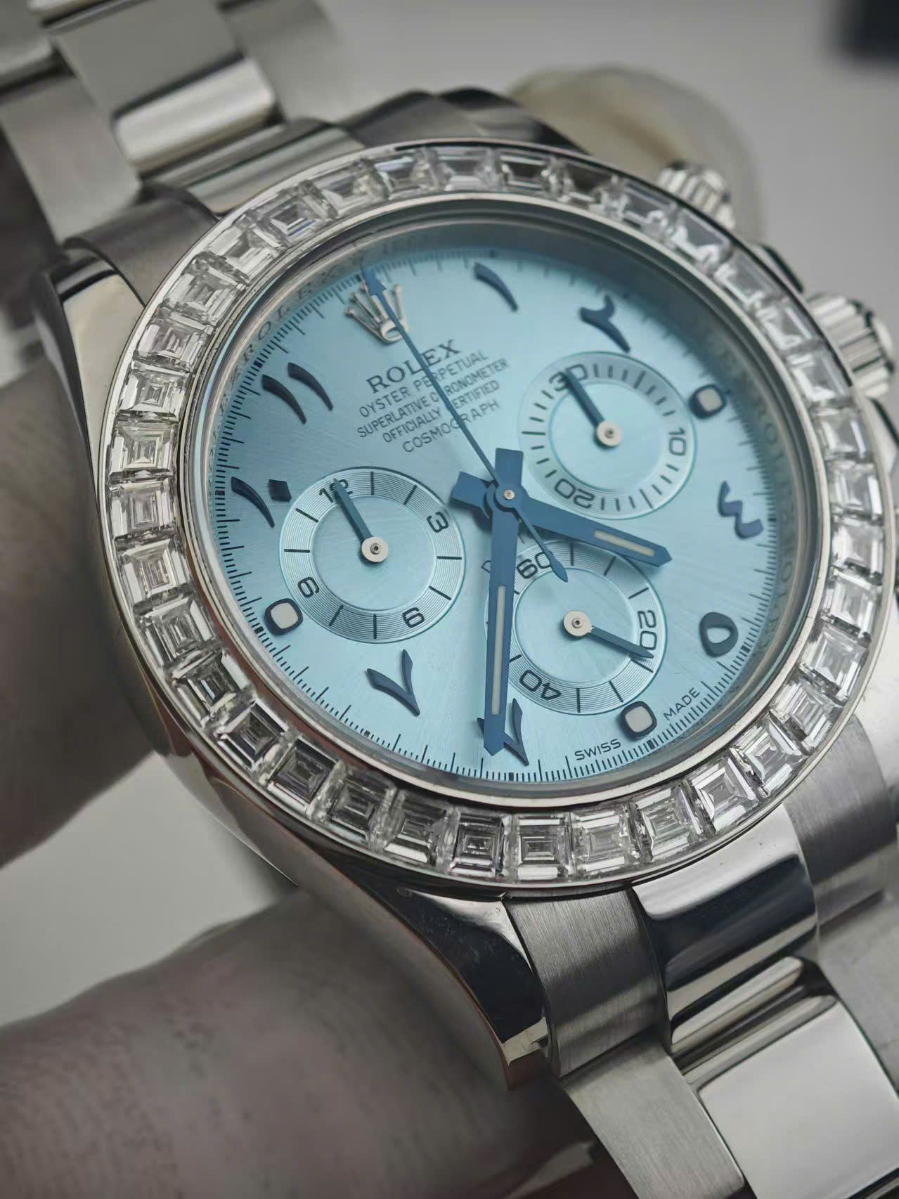 Rolex Cosmograph Daytona 116576TBR Replica Watch Platinum PT950 + Diamonds Custom 40mm - Top club