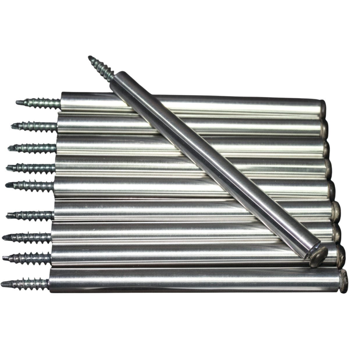 Spectra Metals 6 In. K Style Black Gutter Screw & Ferrule, (10-Pack)