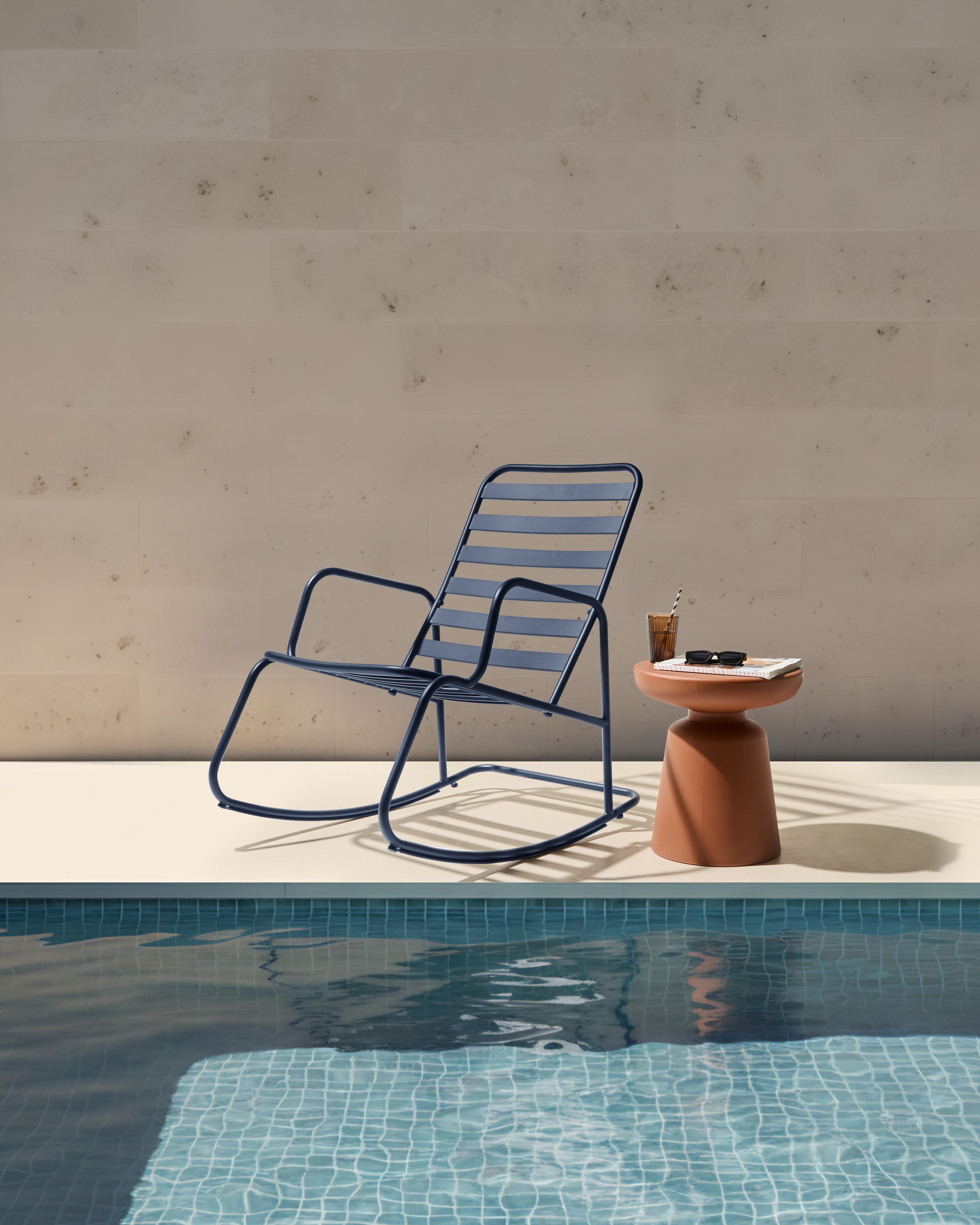 Garden Rocking Chair TURI Metal Black