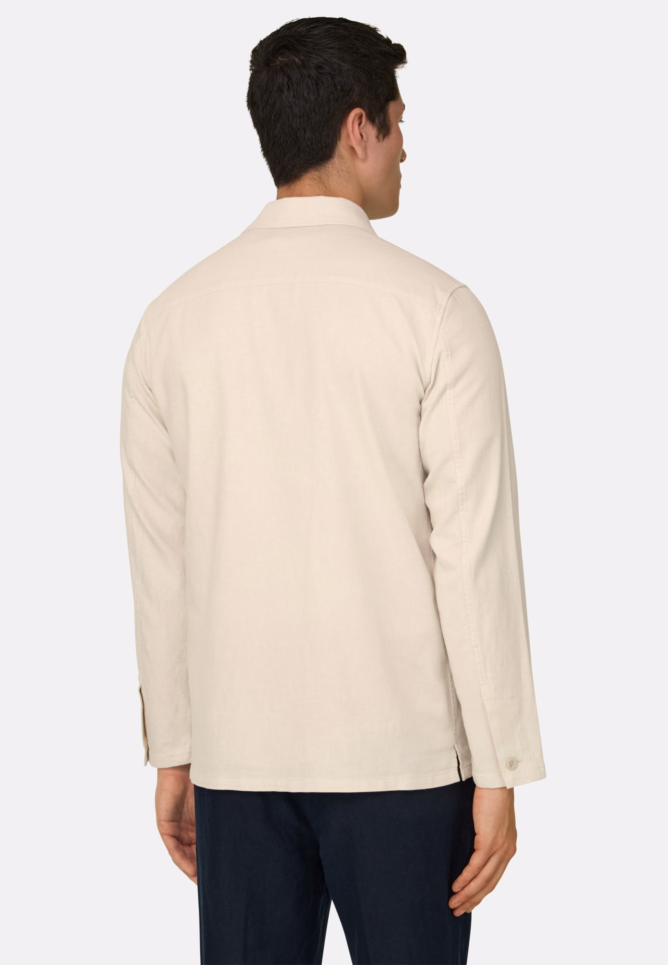 BOGGI Micro Fancy Cotton Linen Shirt Jacket