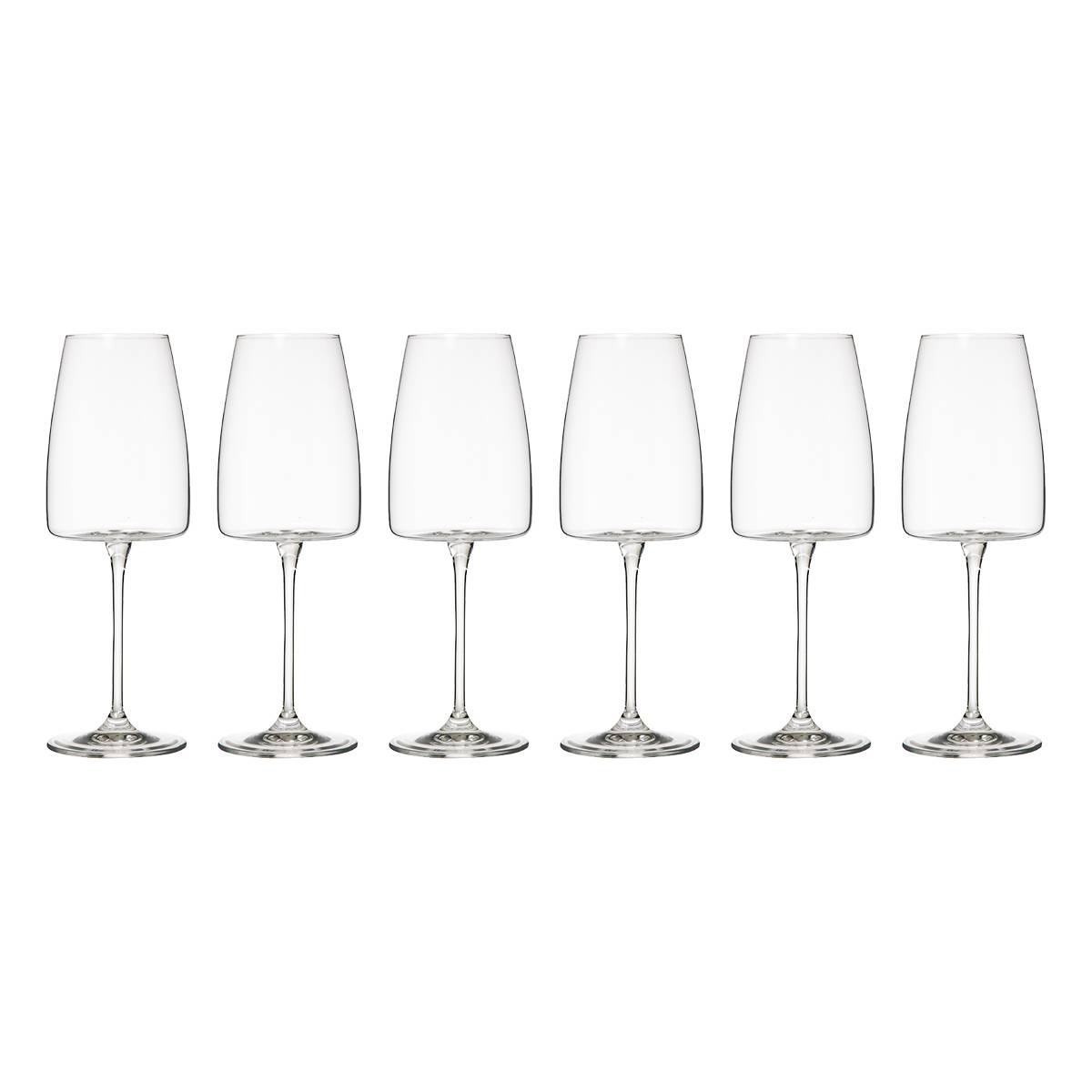 Set of 6 wine glasses "Angara" 420 ml, Transparent