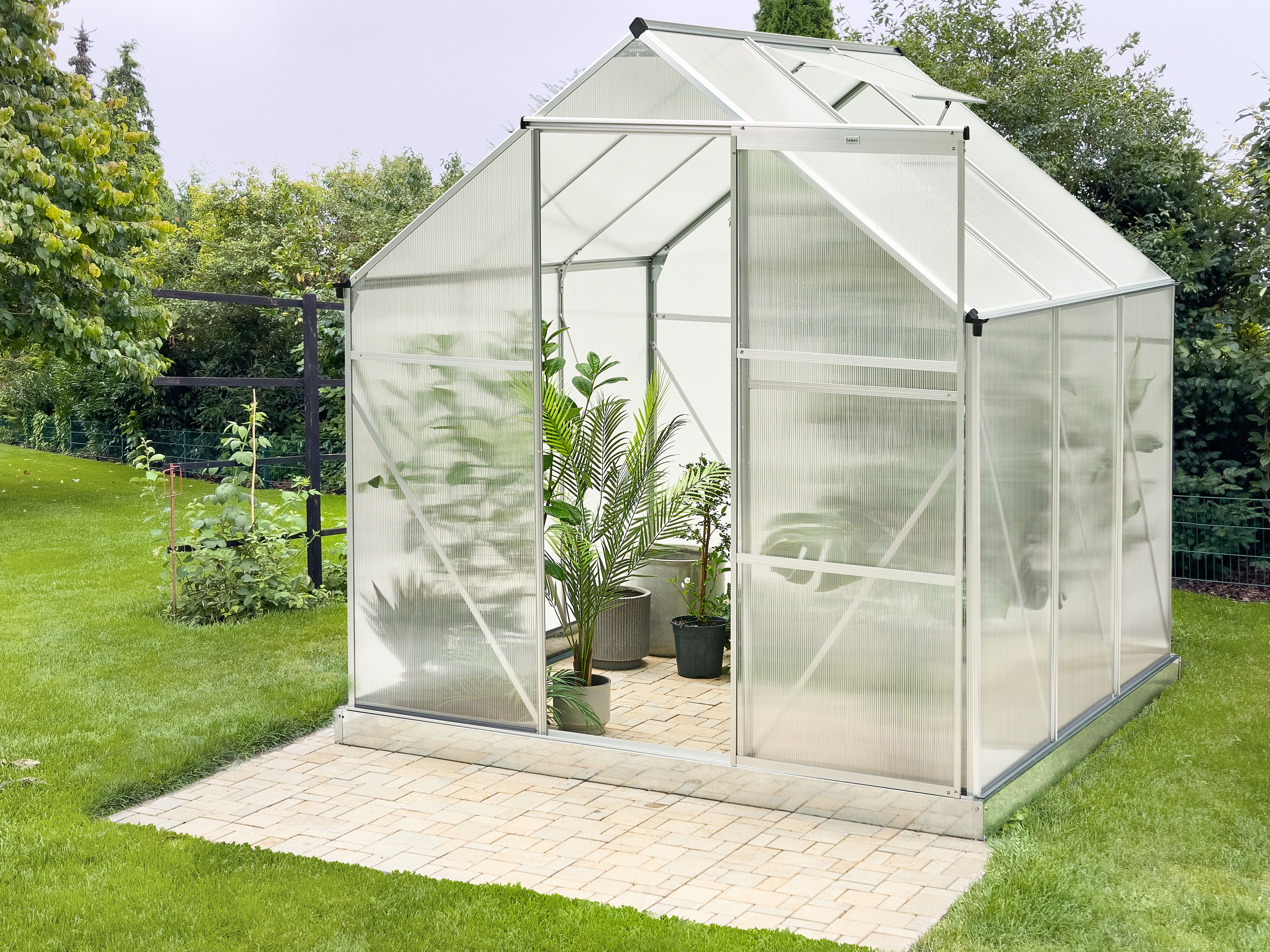 Garden Greenhouse APULIA Silver 190 cm