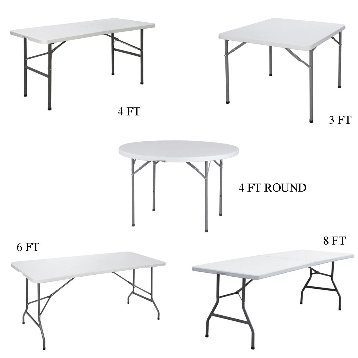 HXYHJ 3/4/6/8 FT Plastic Folding Tables - Ultra - Portable, Durable for Indoor & Outdoor Use - Ideal for Picnics, Camping, Parties and More-6 FT - Image 11