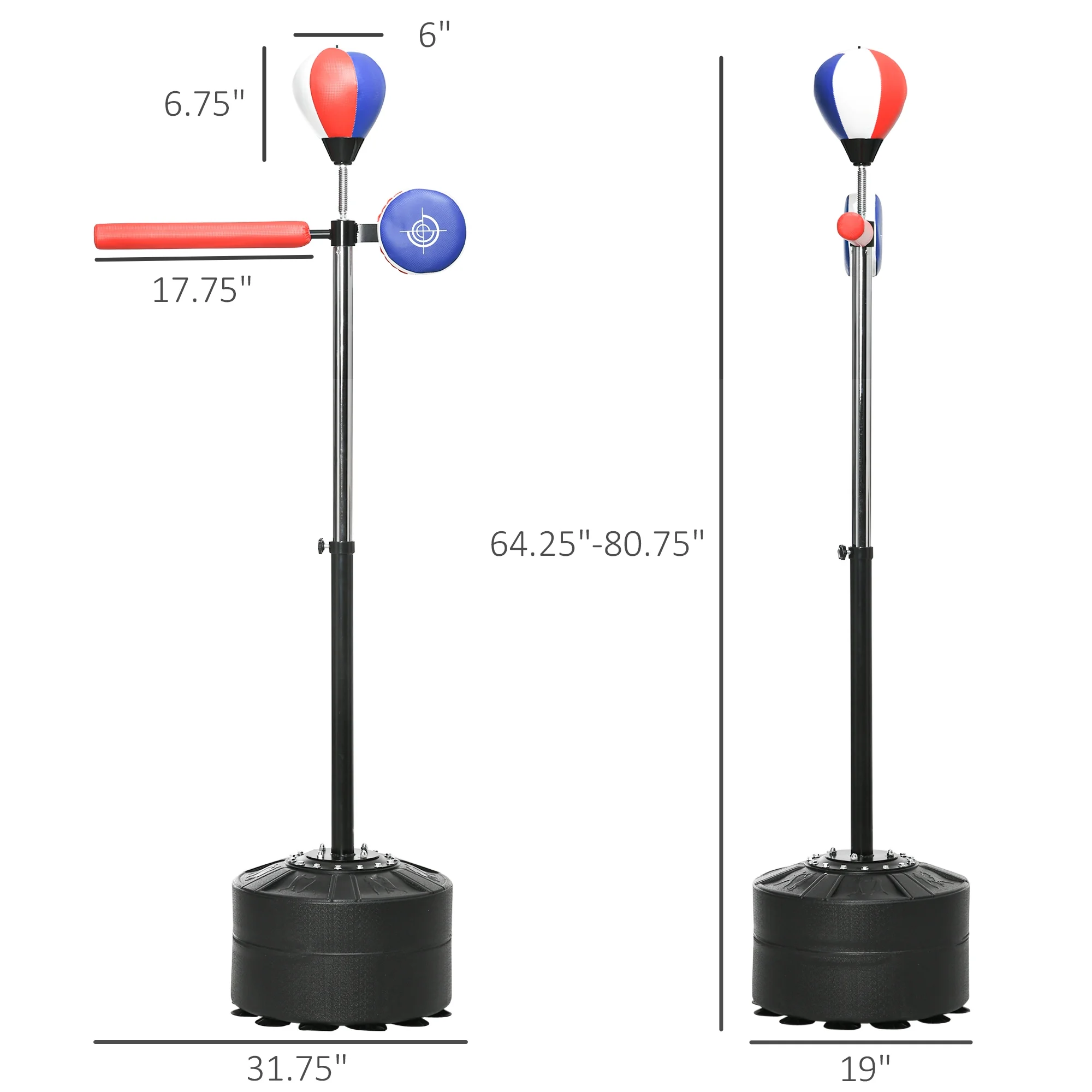 Soozier Speed Bag Boxing Bag Stand Reflex Training Equipment - Image 16