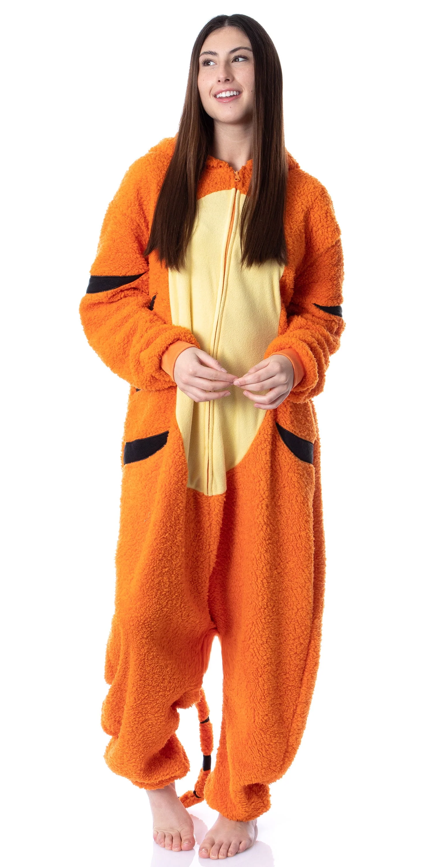 Disney Winnie The Pooh Adult Tigger Costume Plush Kigurumi Union Suit Pajama Outfit - Image 4 Disney Winnie The Pooh Adult Tigger Costume Plush Kigurumi Union Suit Pajama Outfit - Image 4