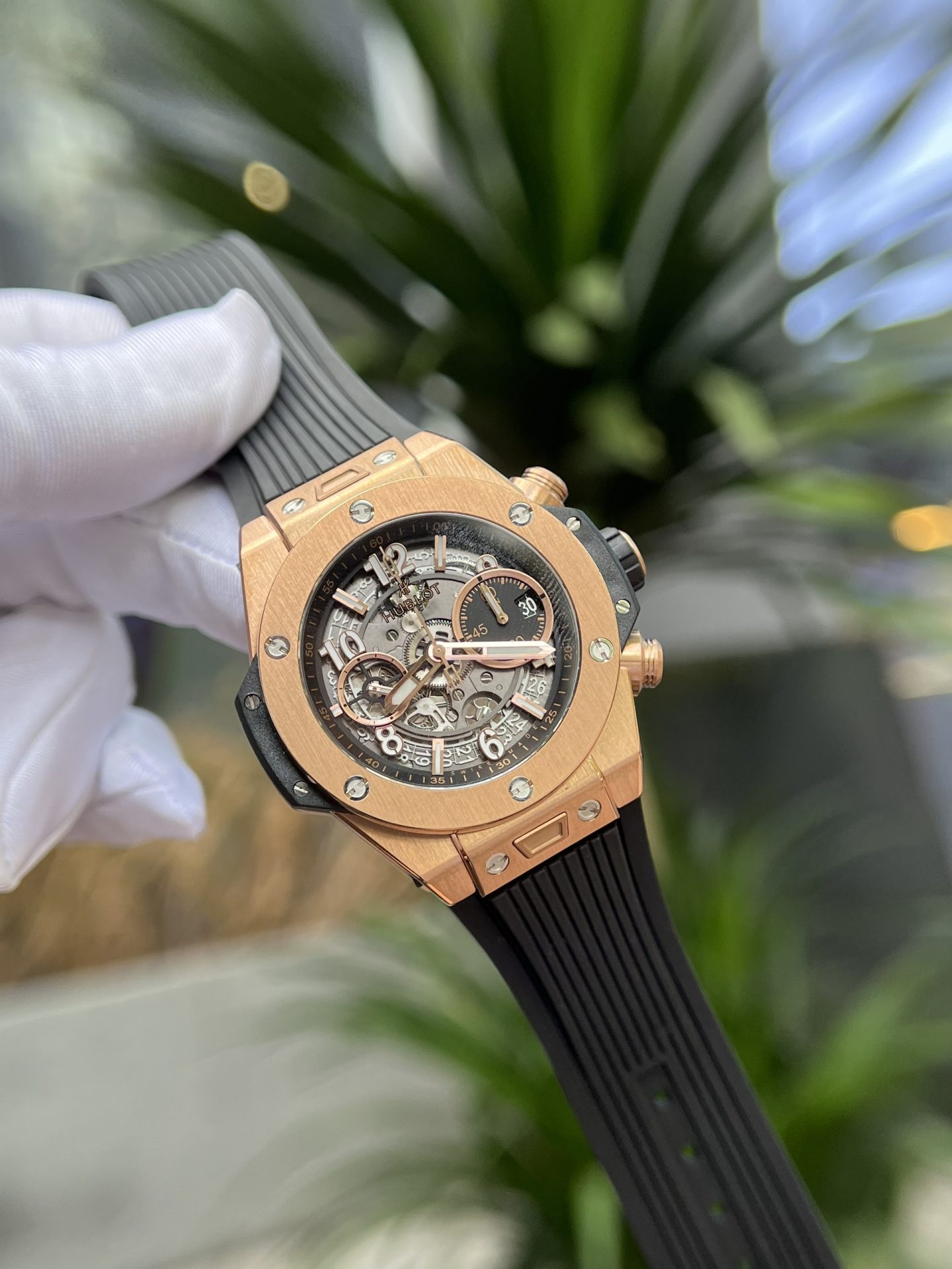 Hublot Replica Watch Big Bang Unico King Gold Rubber Strap BBF Factory 42mm - Top club